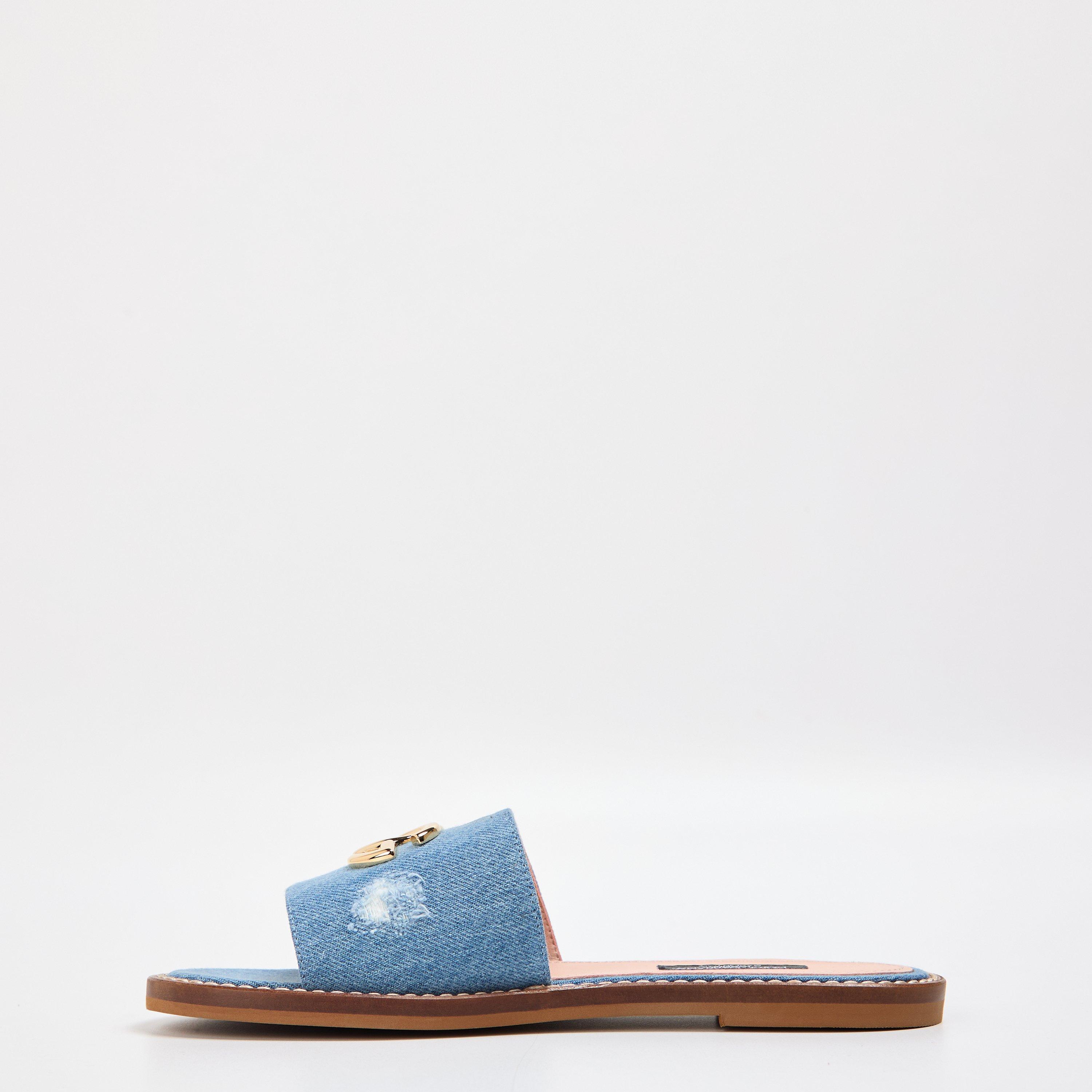 Denim 8X061 - Dolce and Gabbana - Denim Logo Sandals Juniors - 2