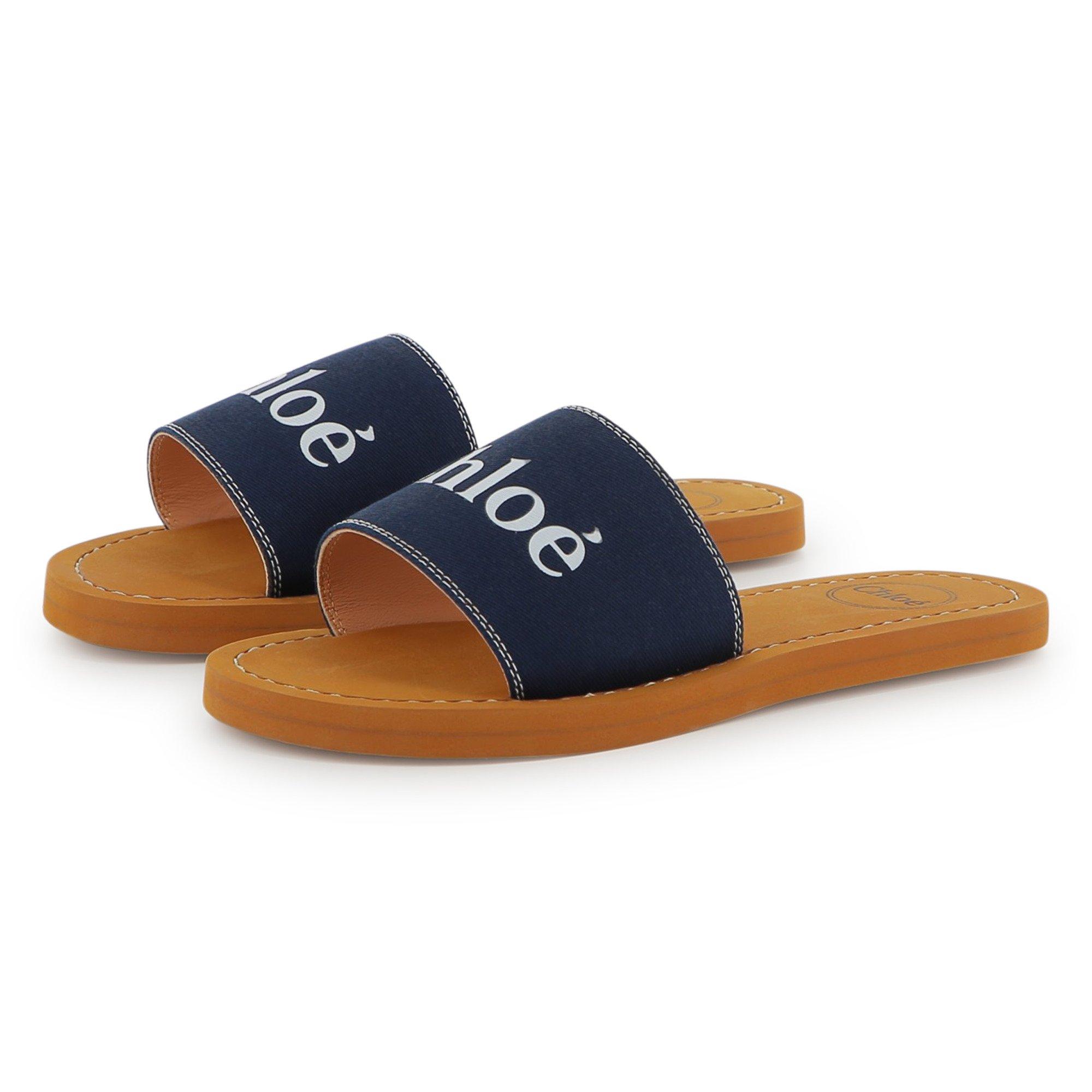 Blue 859 - Chloe - Logo Sandals Juniors - 2