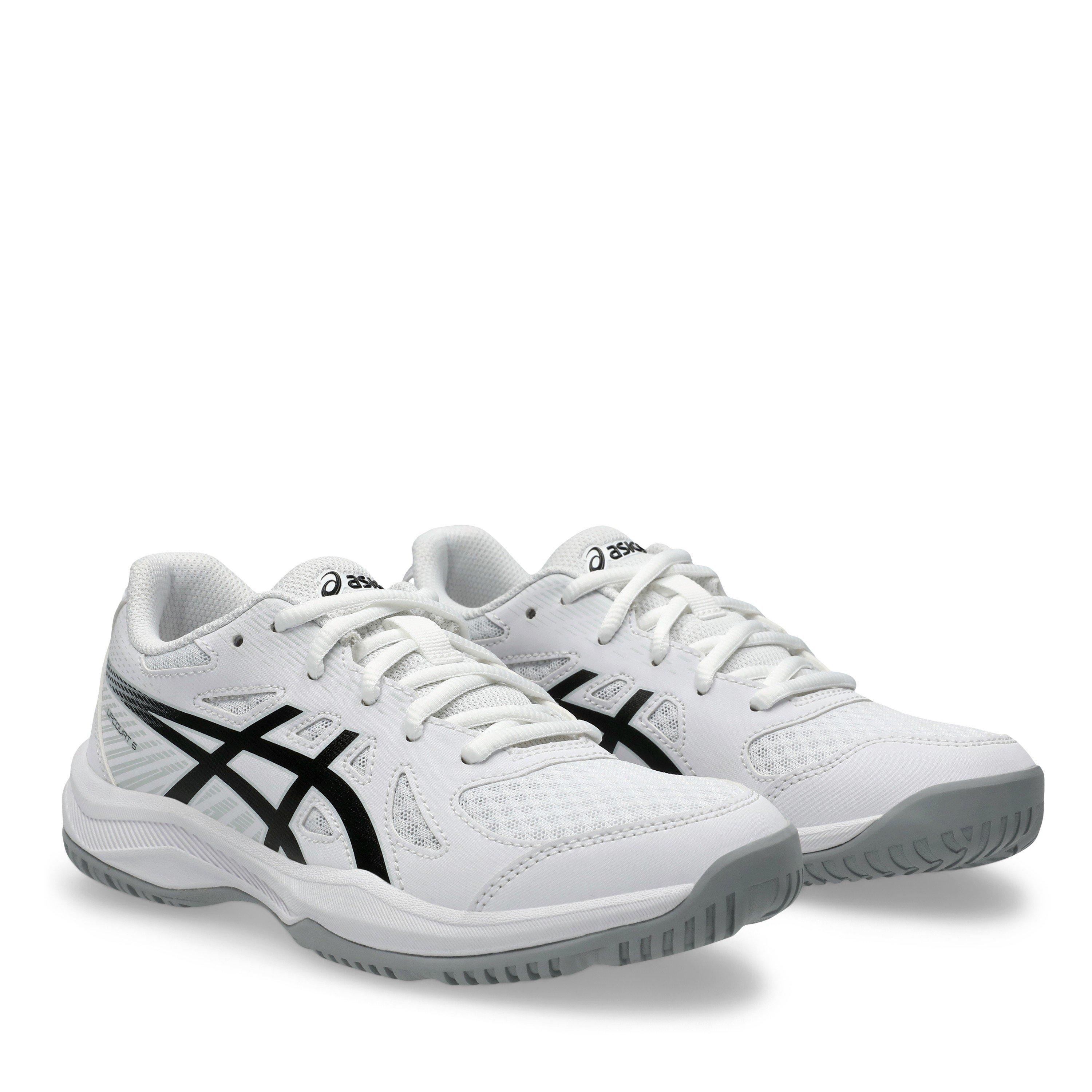 Weiß/Schwarz - Asics - Asics Upcourt 6 Gs Netball Shoes Girls - 4