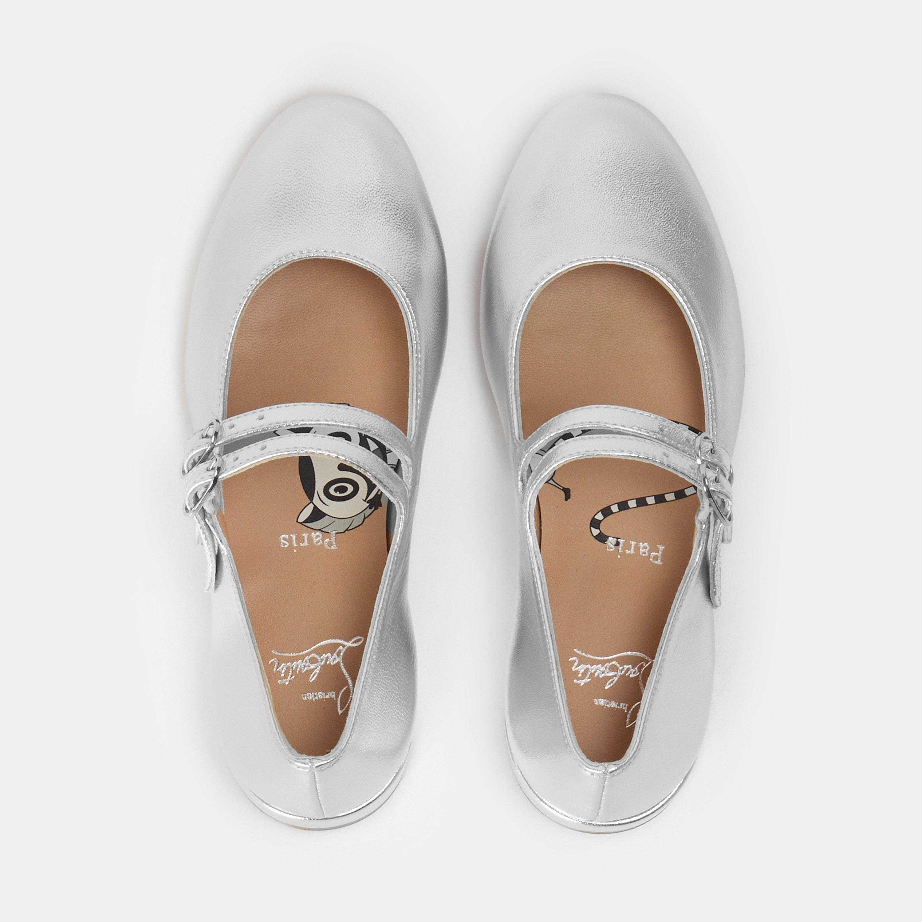 Silver - Christian Louboutin - Kids' Red Sole Ballerina Slippers - 4