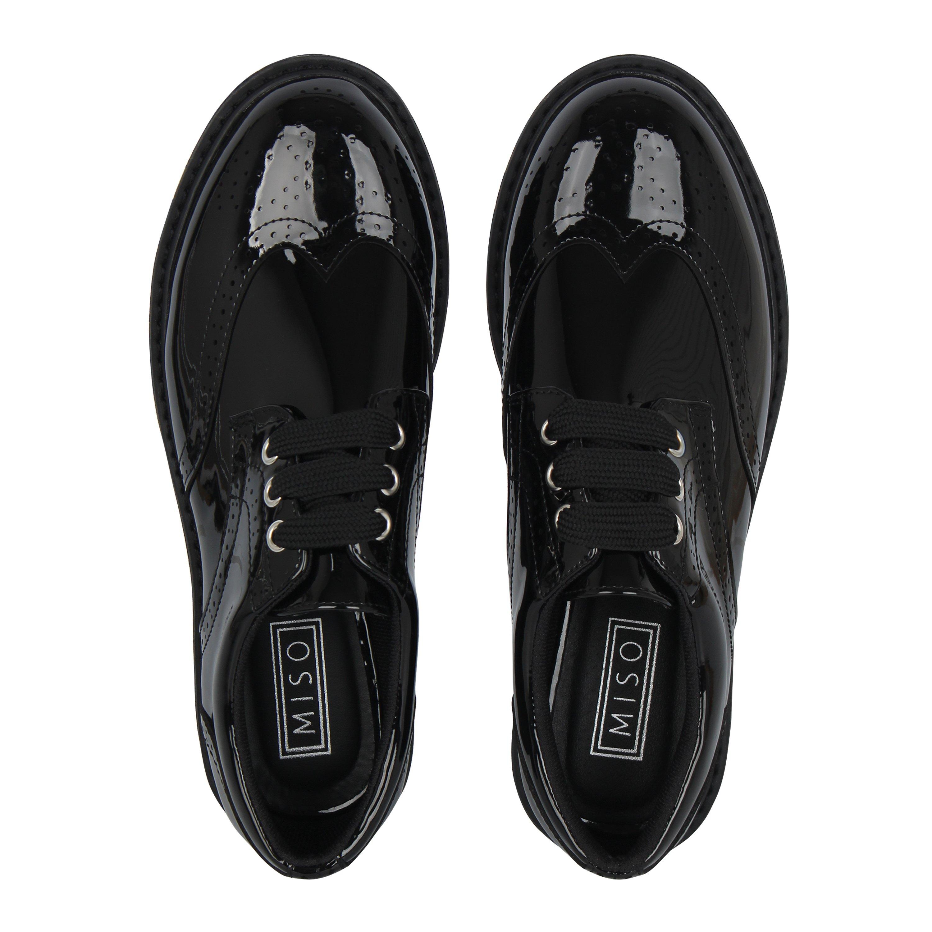 Vernice nera - Miso - Chunk Brogue Junior Girls Shoes - 5