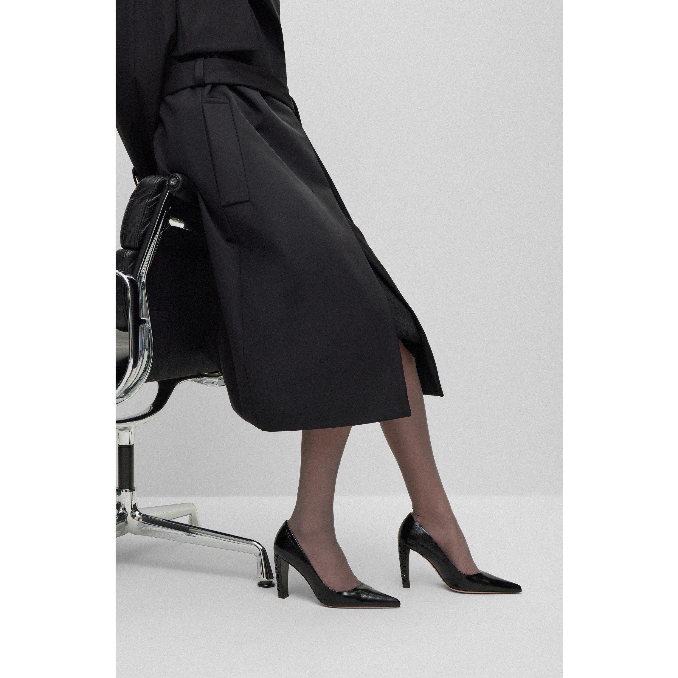 Black - Boss - Kids Lilye Pump Derby Shoes - 4