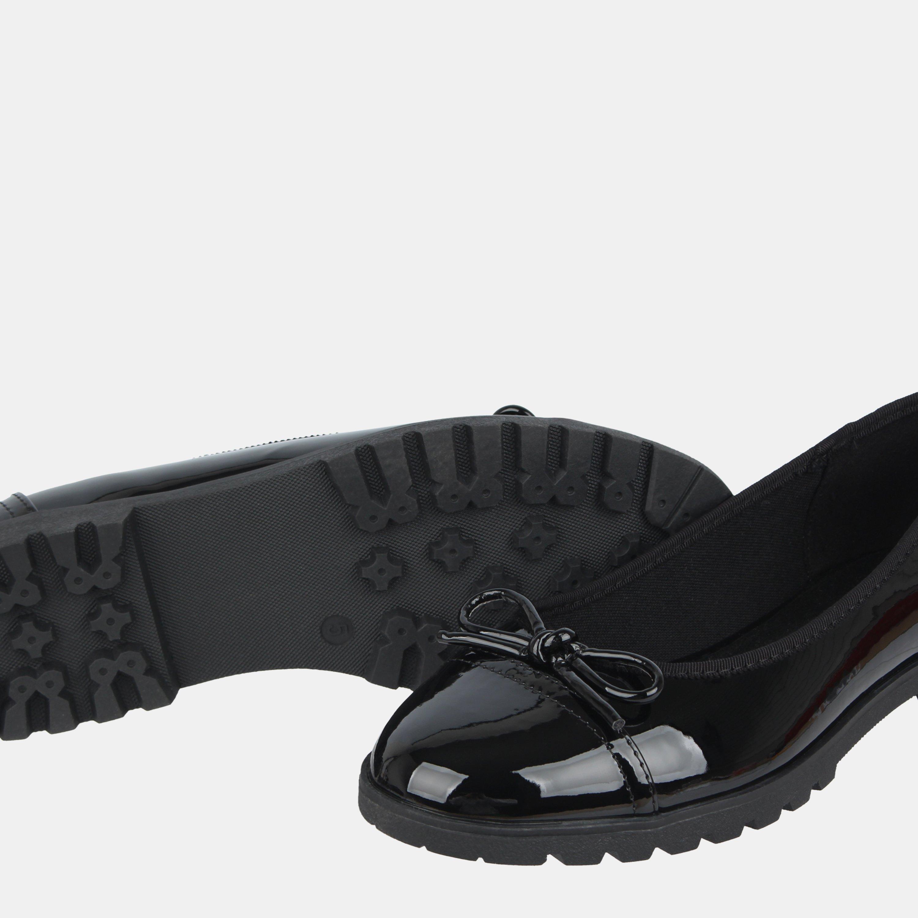 Black Patent - Miso - Cleated Ballet Pumps Juniors - 3