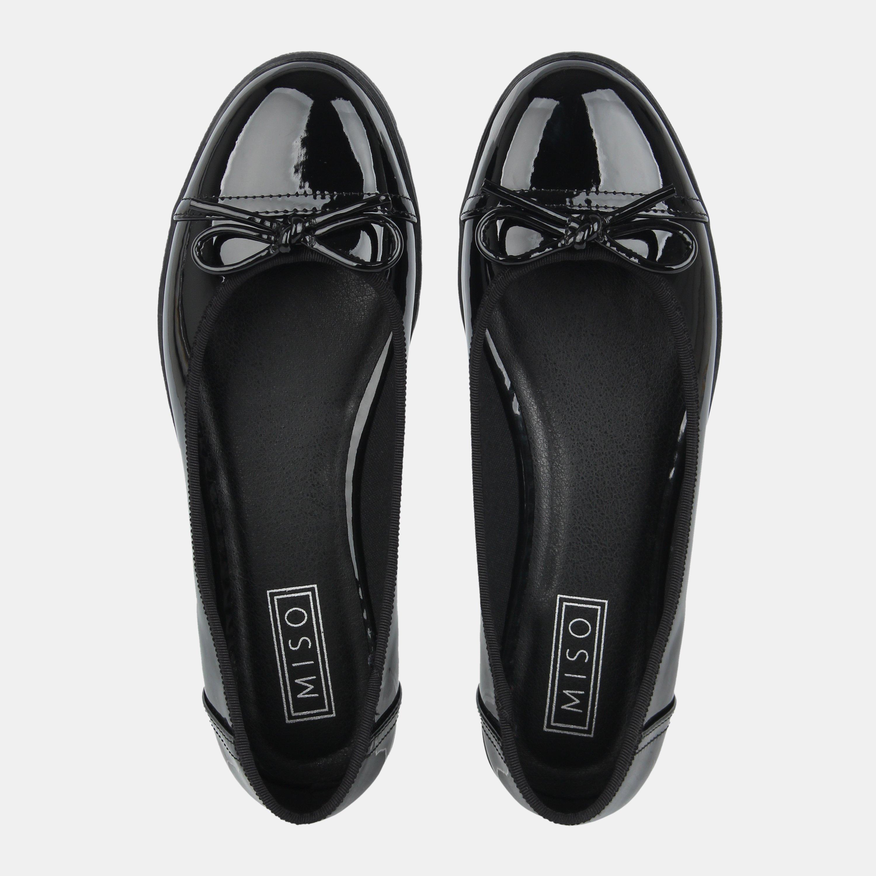 Black Patent - Miso - Cleated Ballet Pumps Juniors - 4