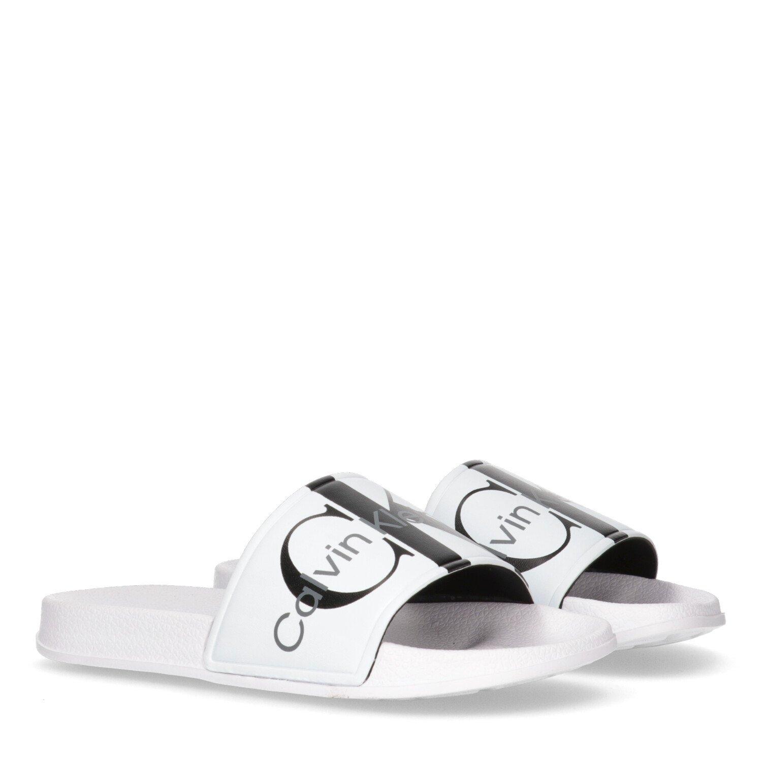 White - Calvin Klein Jeans - Logo Sliders Juniors - 2