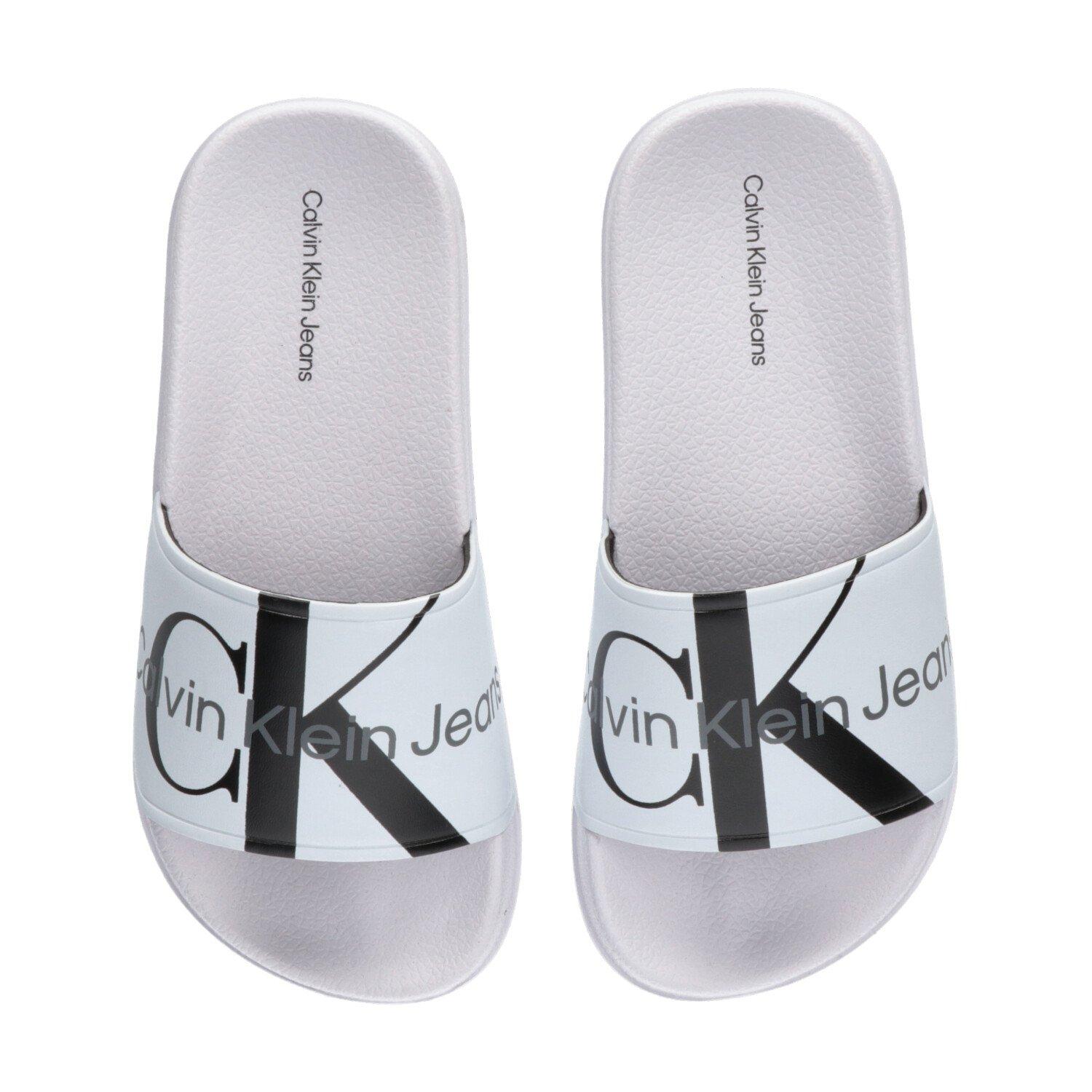 White - Calvin Klein Jeans - Logo Sliders Juniors - 4