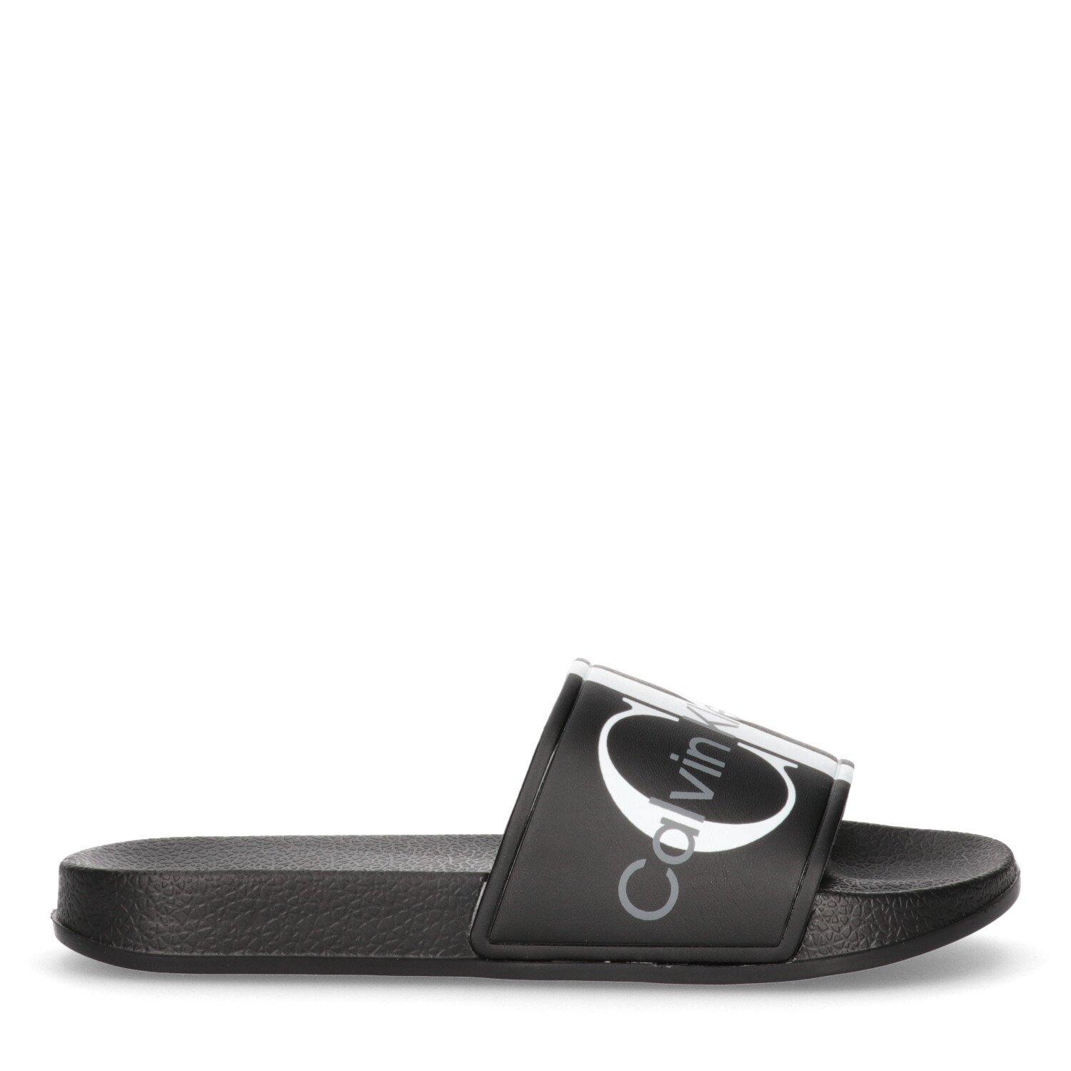 Calvin Klein Jeans Girls Logo Sliders Juniors - Black - C11.5 (30)