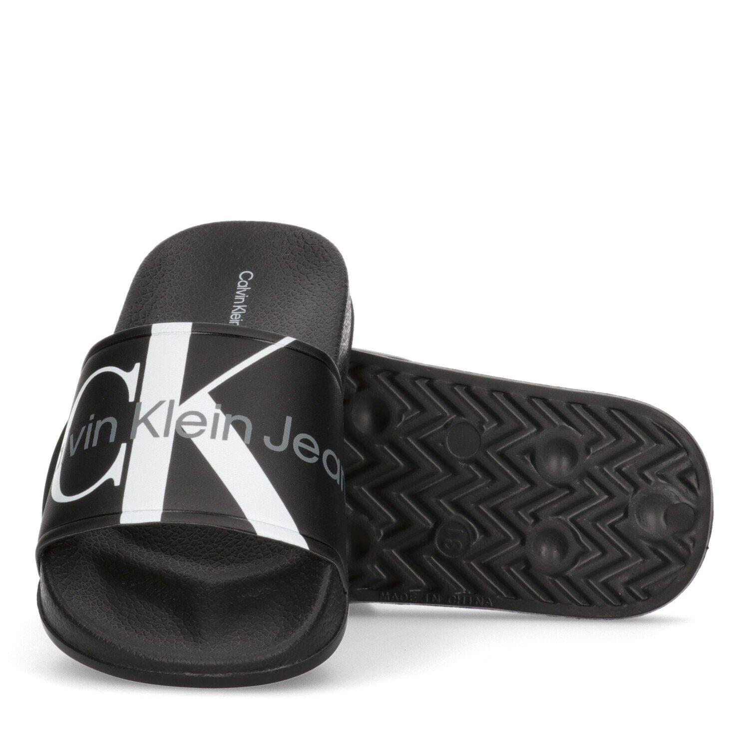 Black - Calvin Klein Jeans - Logo Sliders Juniors - 3