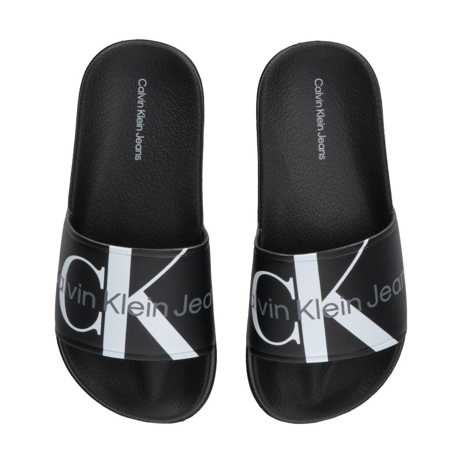 Black - Calvin Klein Jeans - Logo Sliders Juniors - 4