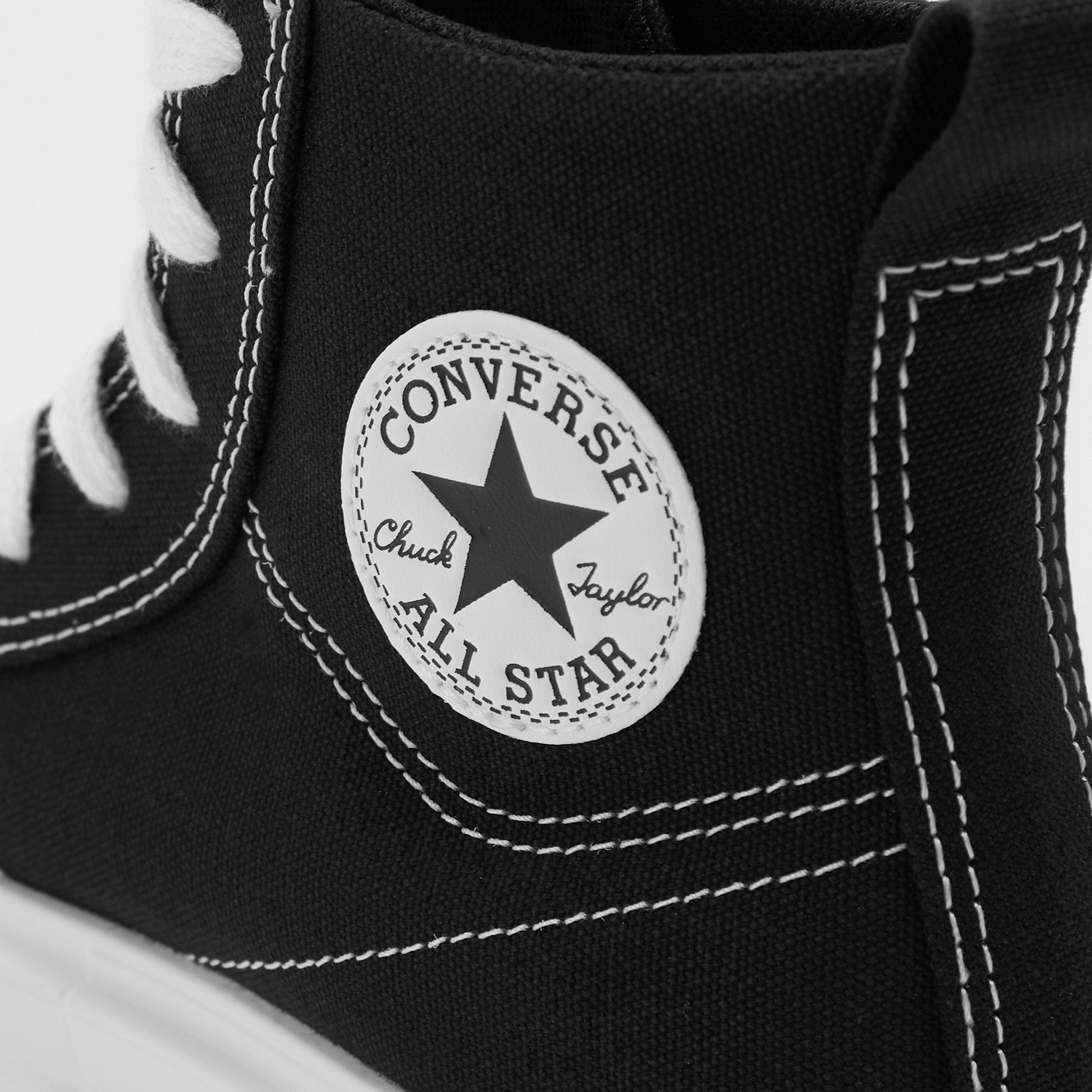 Blk/Wht 001 - Converse - High Top Trainers Juniors - 3