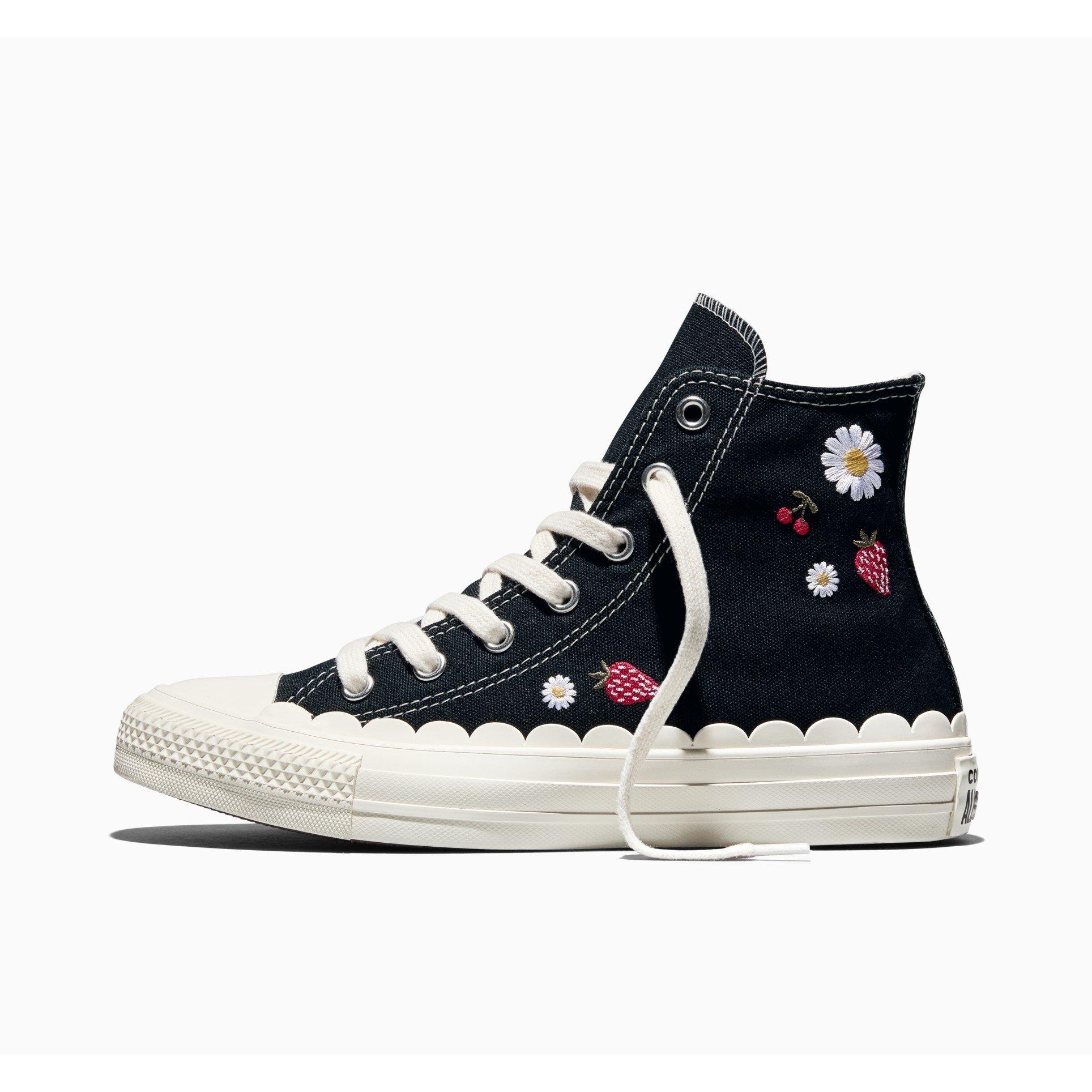 Black/Egret - Converse - Kids' Canvas High-Top Trainers - 2