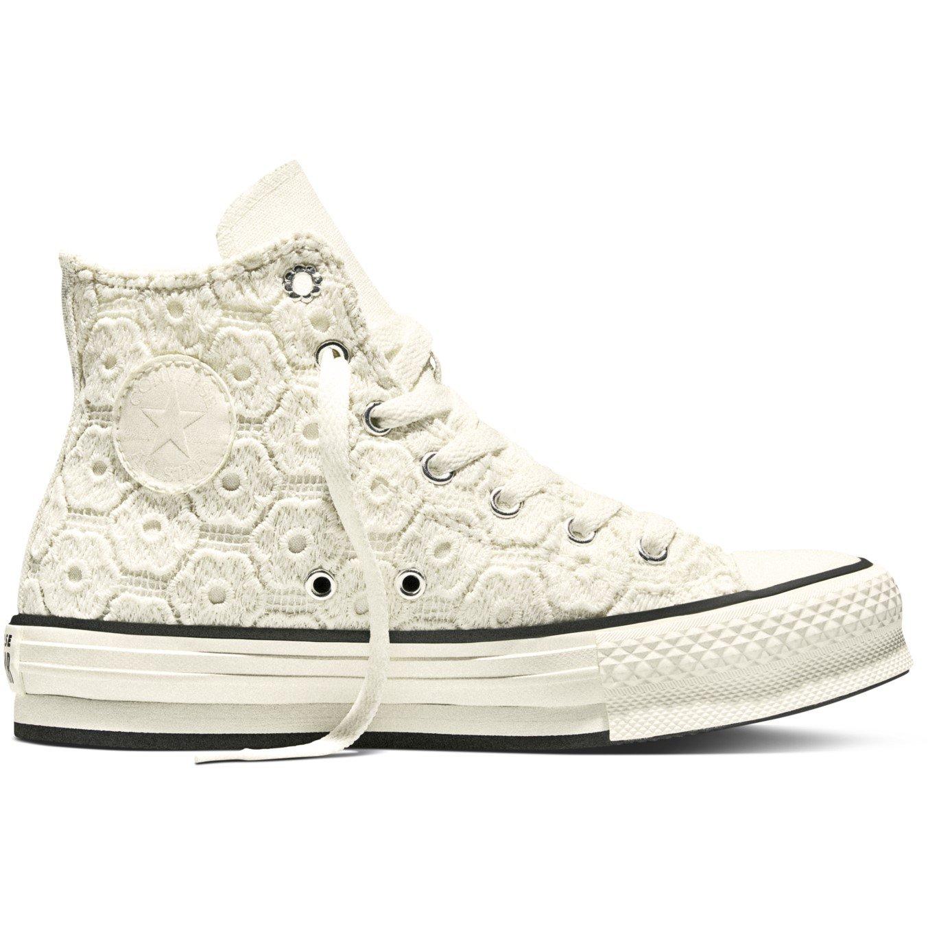 Egret/Black - Converse - Kids' Canvas High-Top Trainers - 2