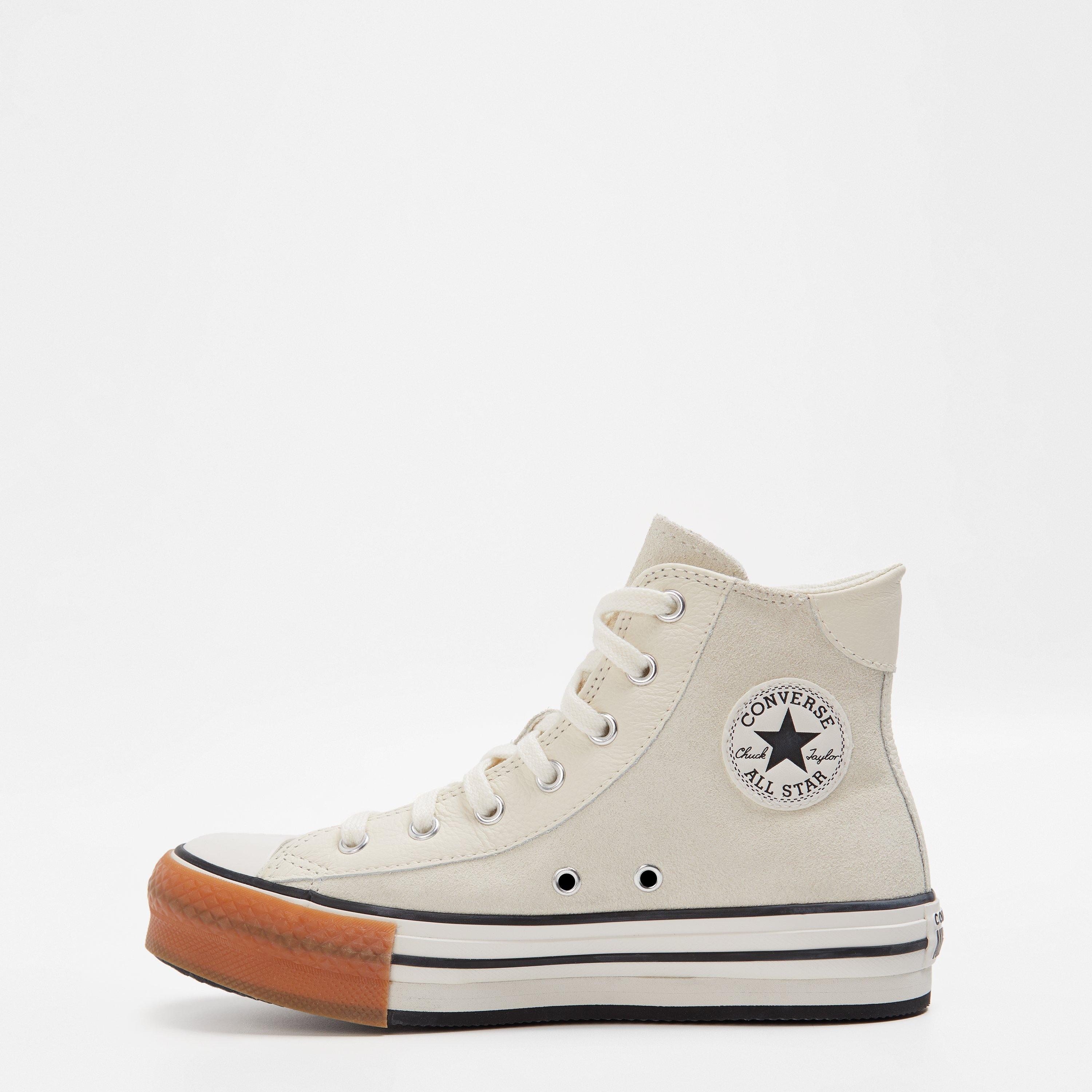 Egret 287 - Converse - Eva Lift Canvas High Top Trainers Juniors - 2