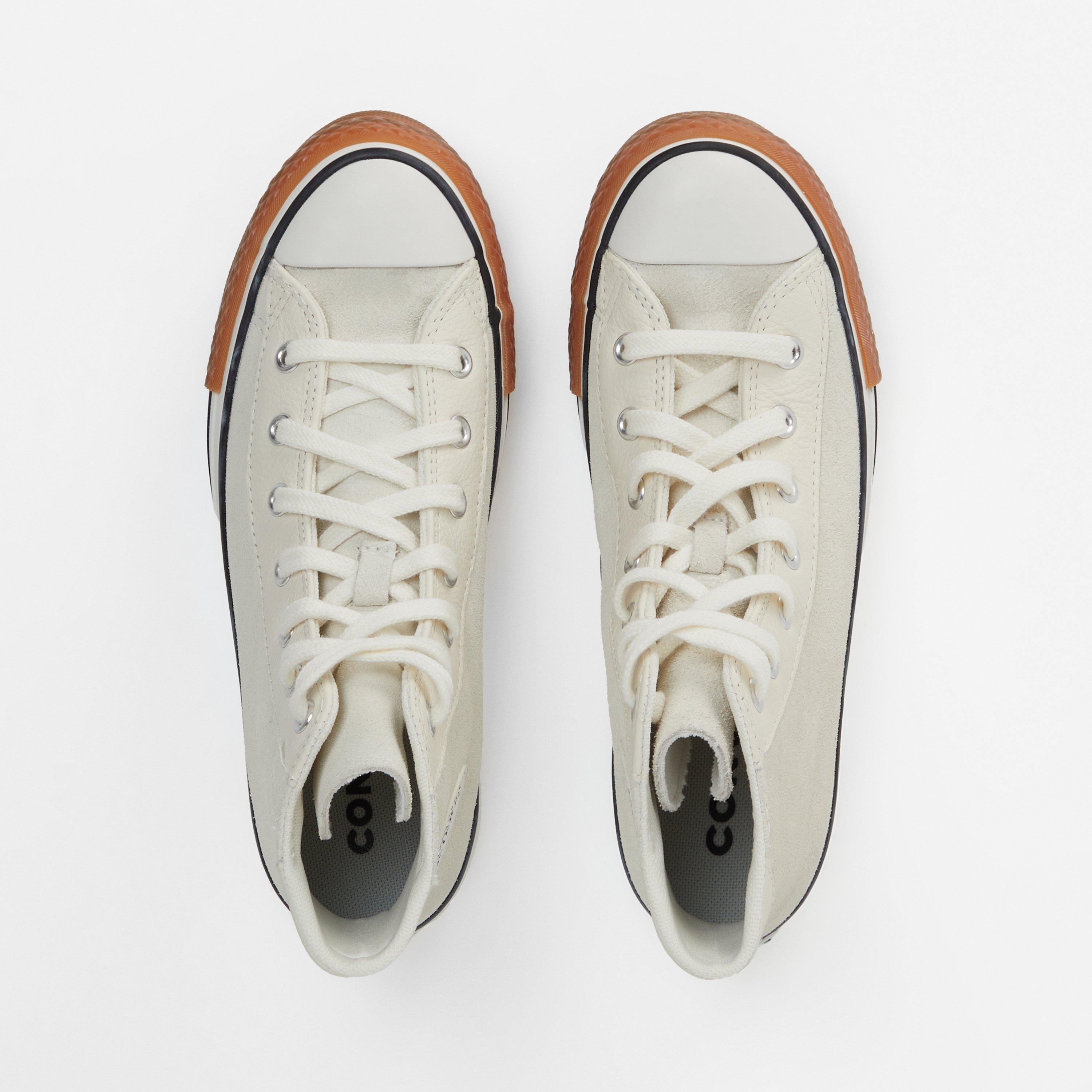 Egret 287 - Converse - Eva Lift Canvas High Top Trainers Juniors - 4