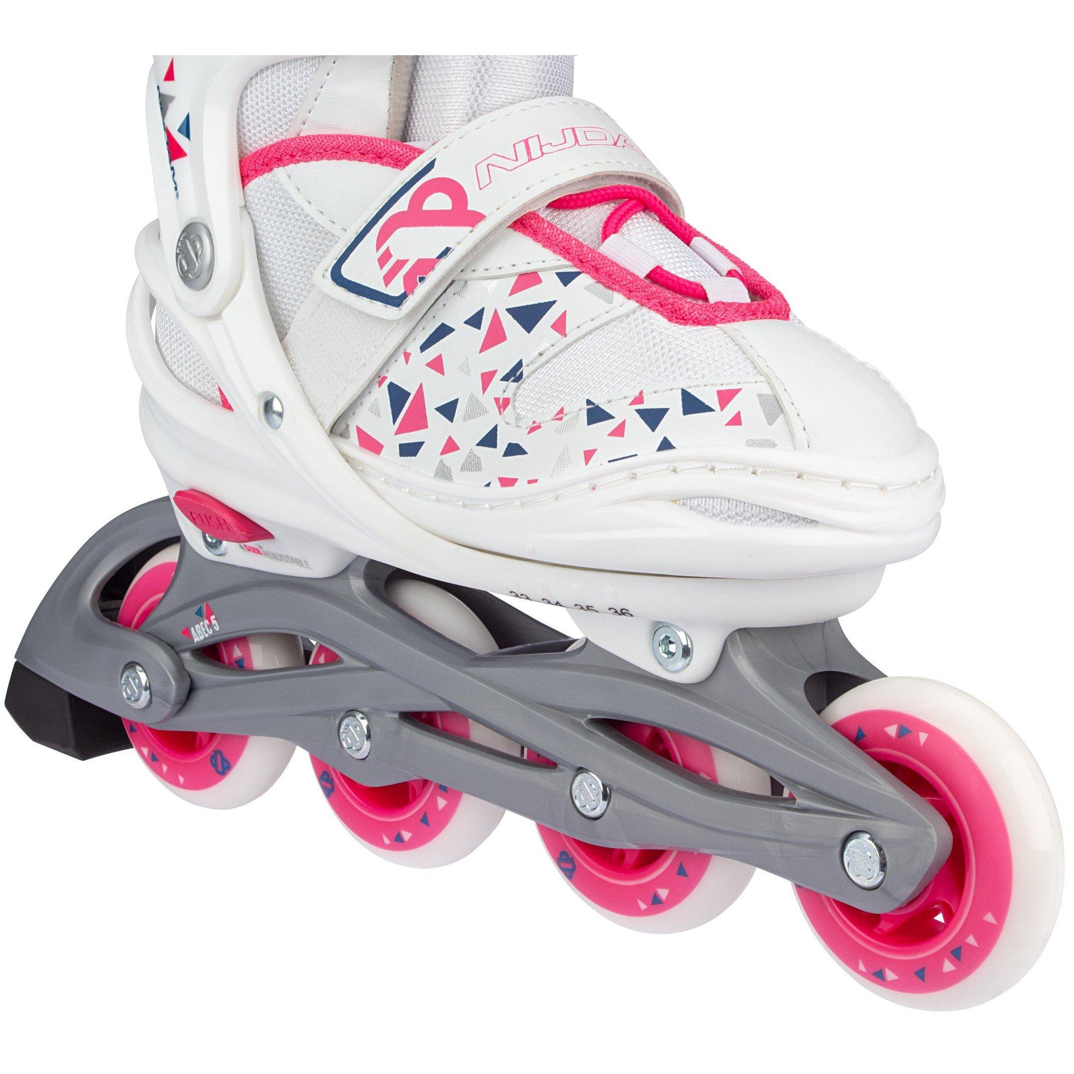 Wit/Fuchsia - Nijdam - Nijdam Inline Skates Junior - 5