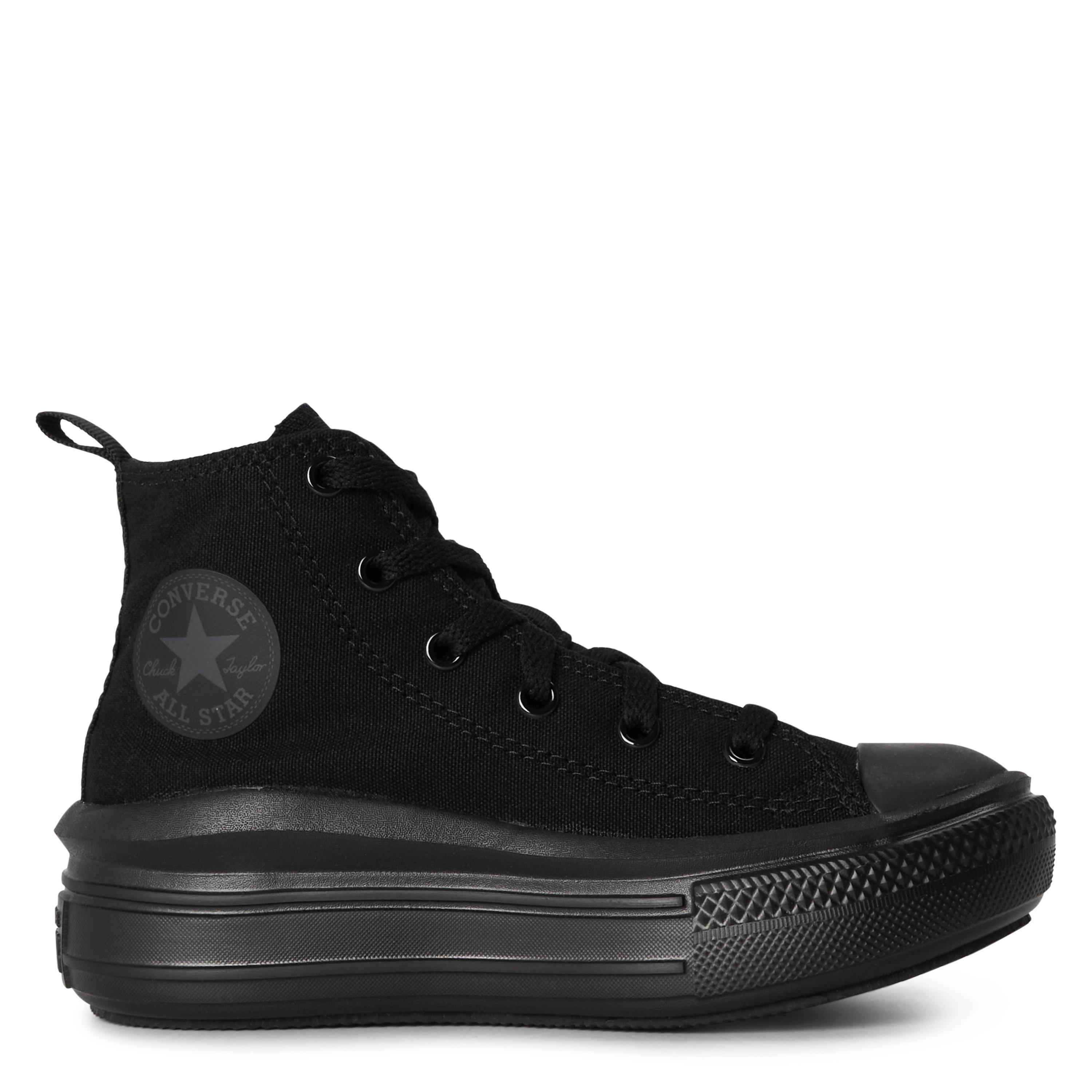 Black/Black - Converse - Kids' Canvas High-Top Trainers - 1