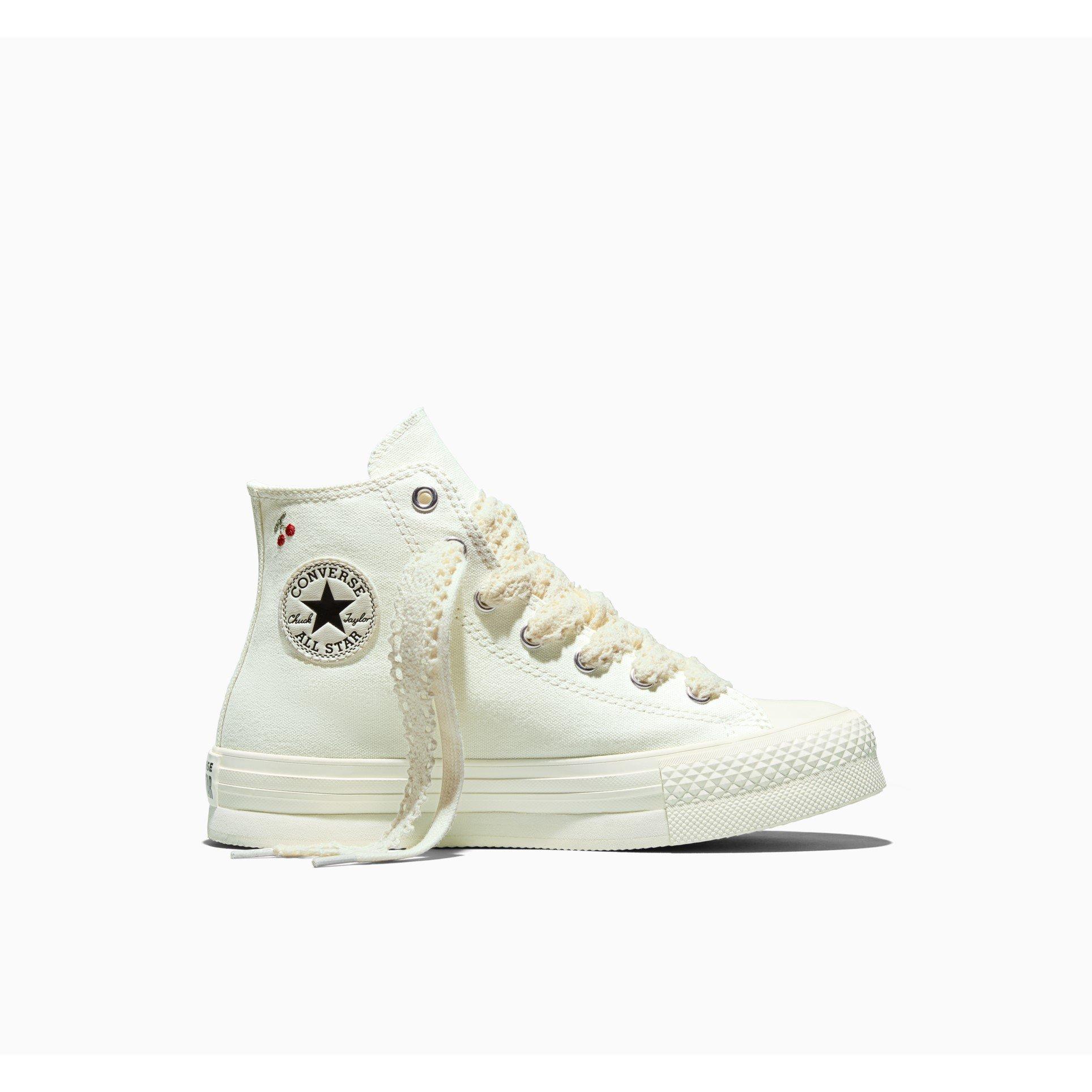 Vntge Wht/Black - Converse - Kids' Canvas High-Top Trainers - 1