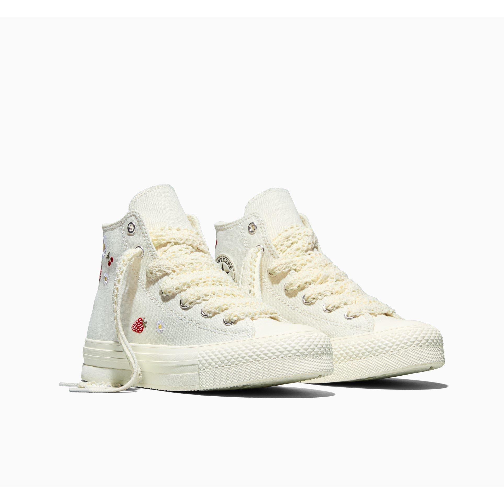 Vntge Wht/Black - Converse - Kids' Canvas High-Top Trainers - 3