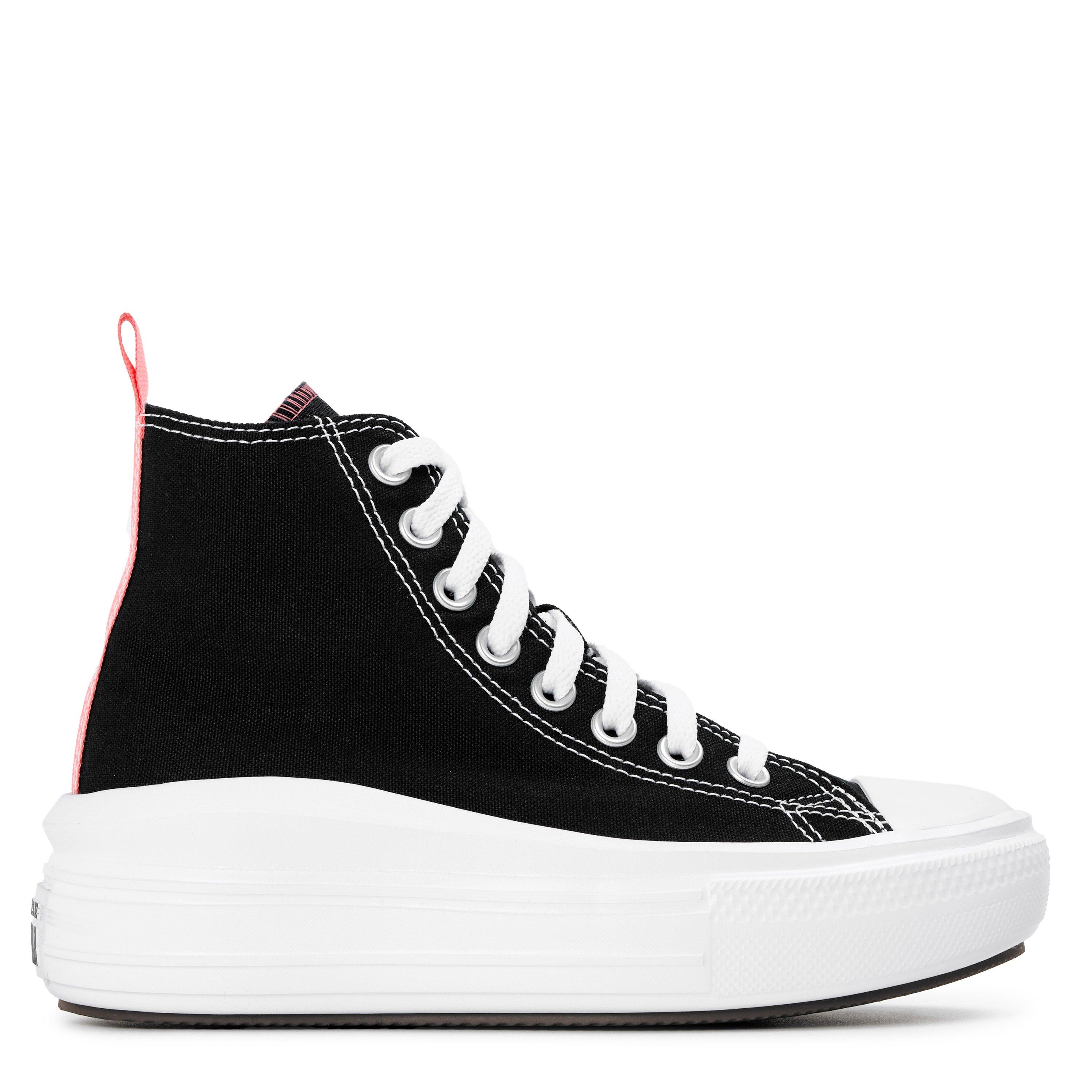 Black/Ivory/Wht - Converse - Kids' Chuck Taylor All Star Move Canvas High-Top Trainers - 1