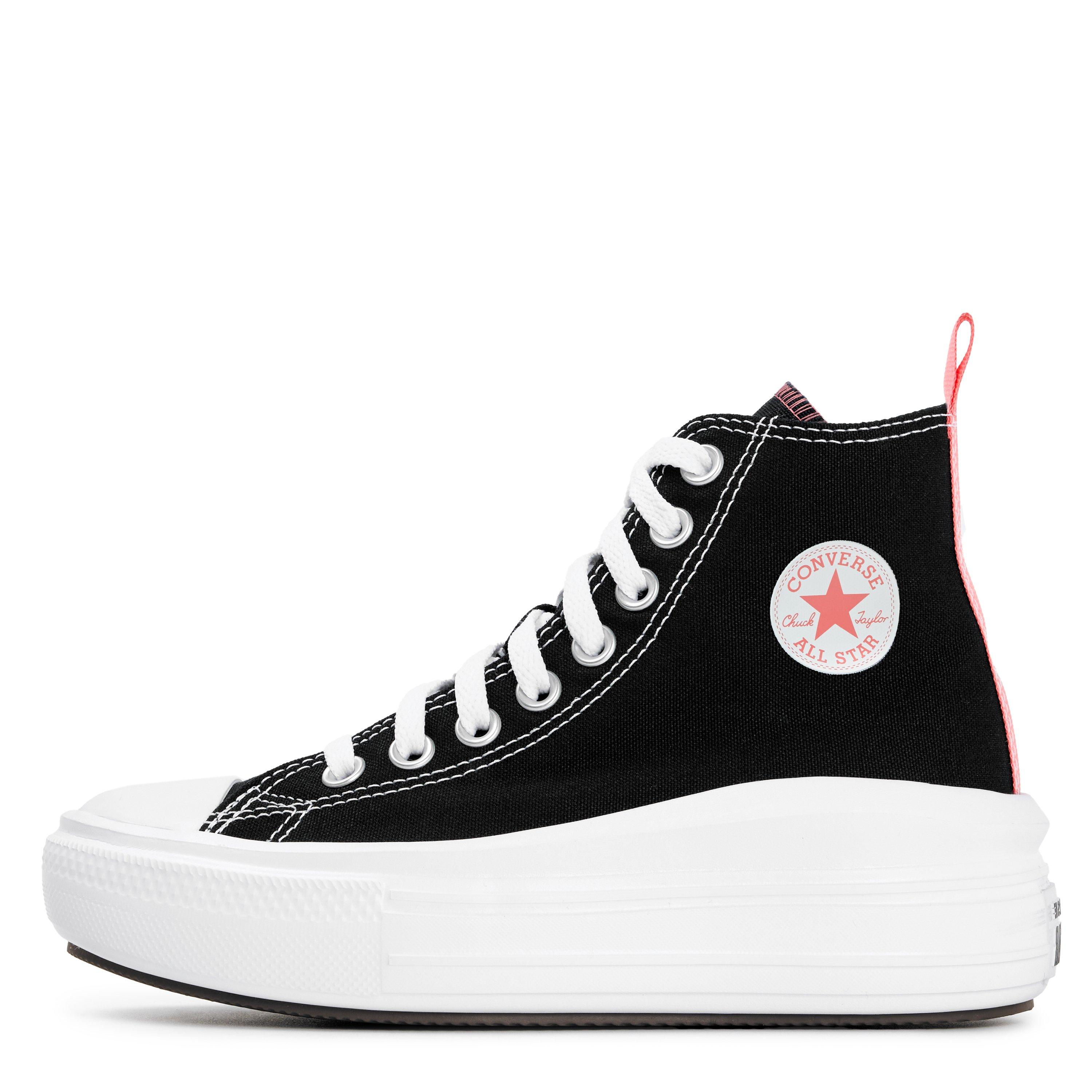 Black/Ivory/Wht - Converse - Kids' Chuck Taylor All Star Move Canvas High-Top Trainers - 2