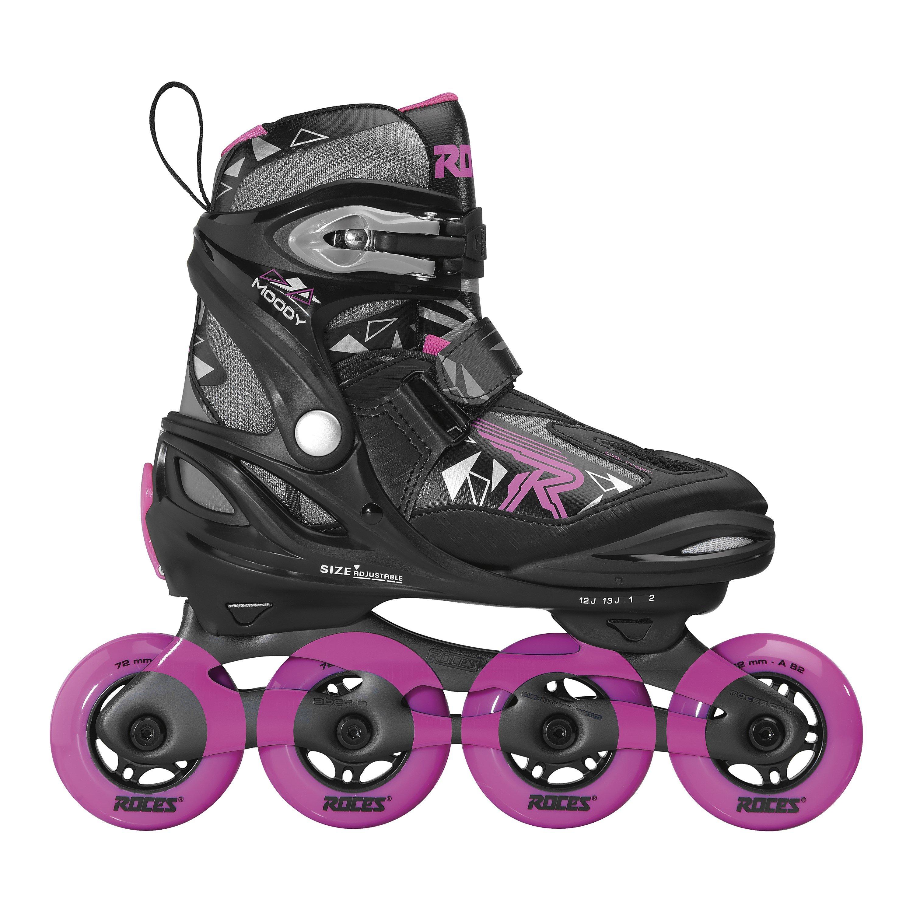 Roces Girls Moody Junior Inline Skates - Black/Pink - 3-6