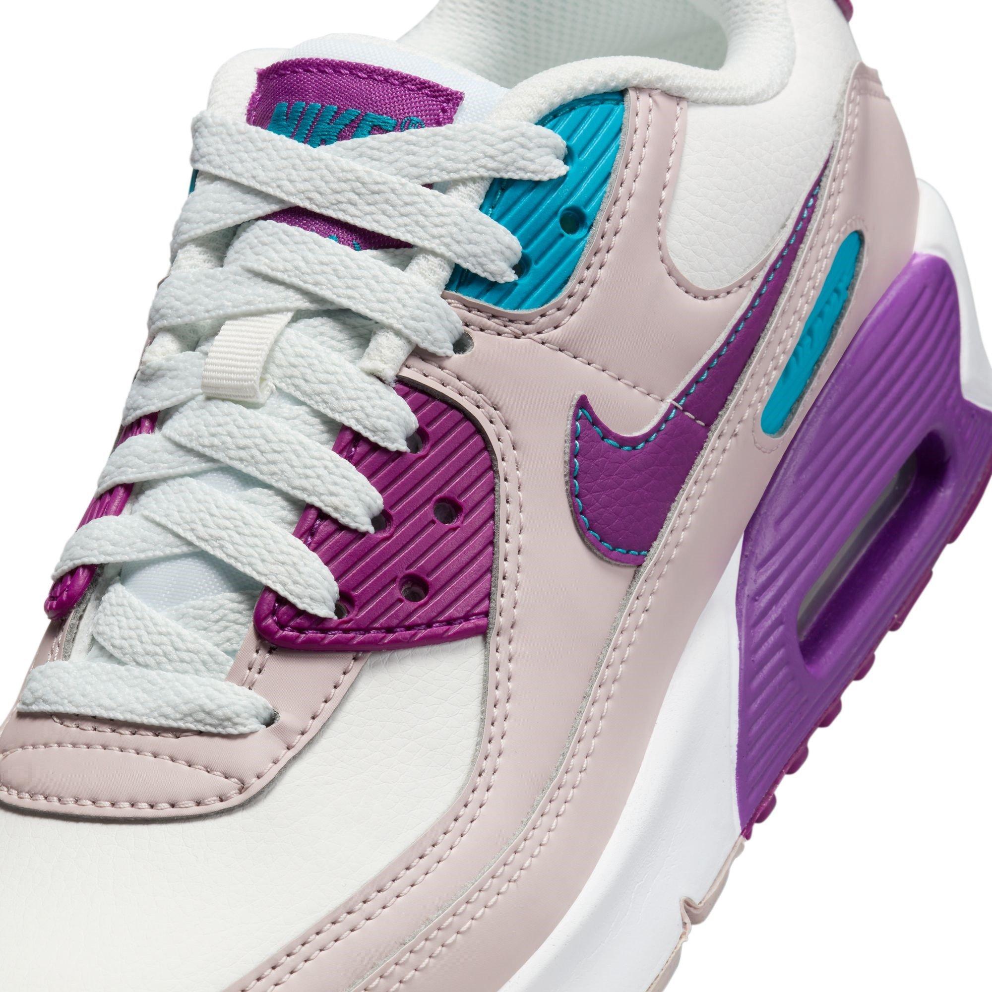 White/Violet - Nike - Air Max 90 LTR Big Kids' Shoes - 7