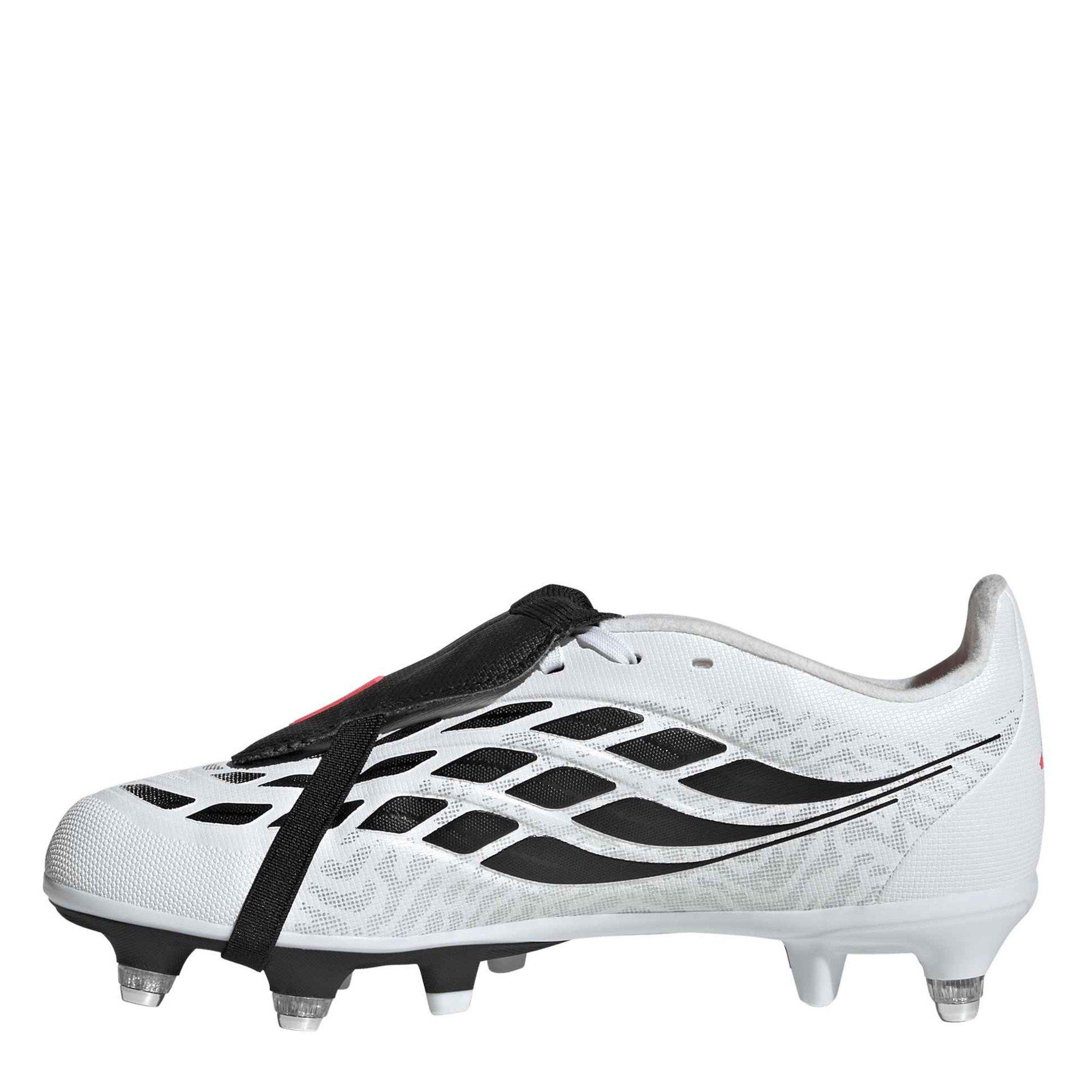White/Coral - adidas - Predator League Childrens League Soft Ground Football Boots - 2