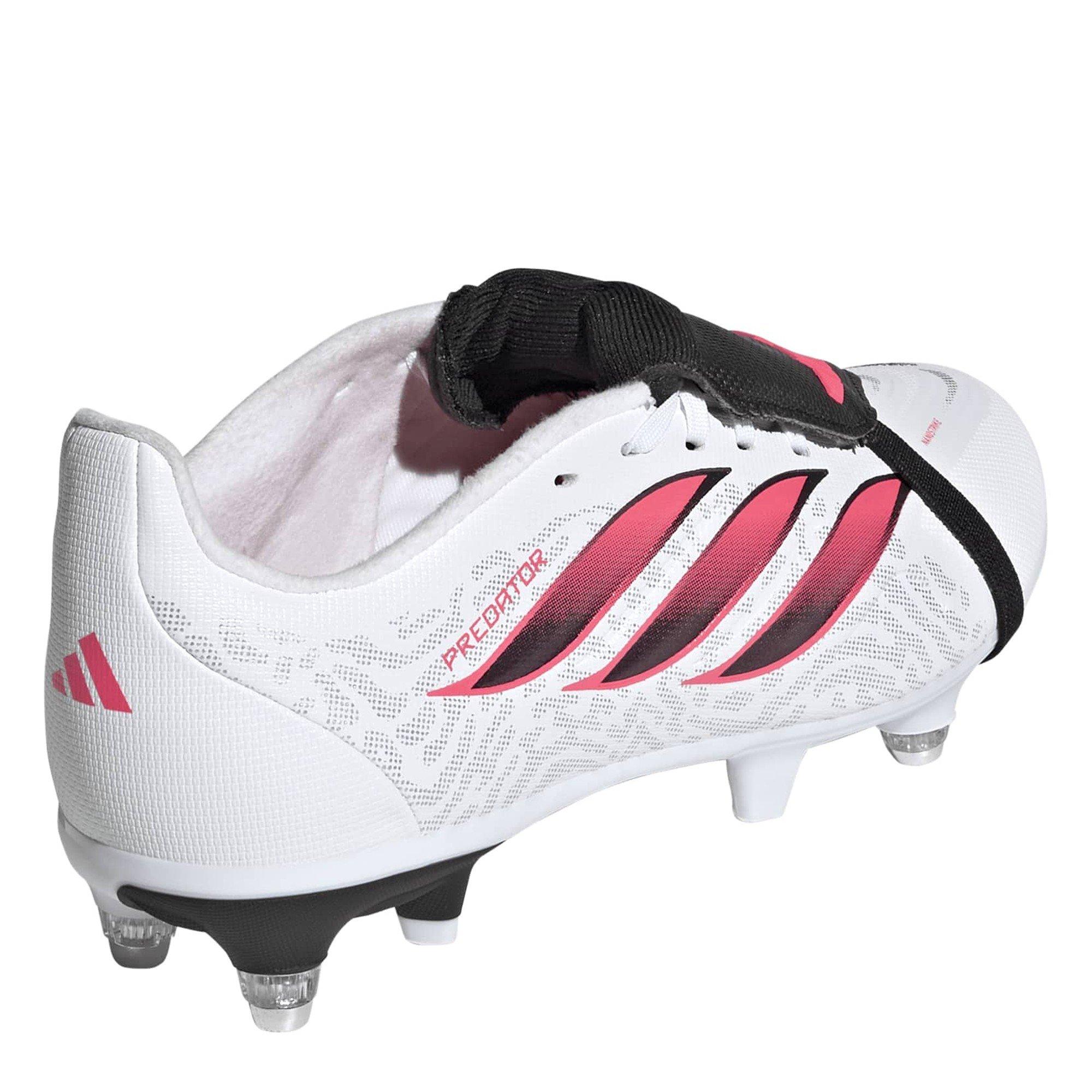 White/Coral - adidas - Predator League Childrens League Soft Ground Football Boots - 4