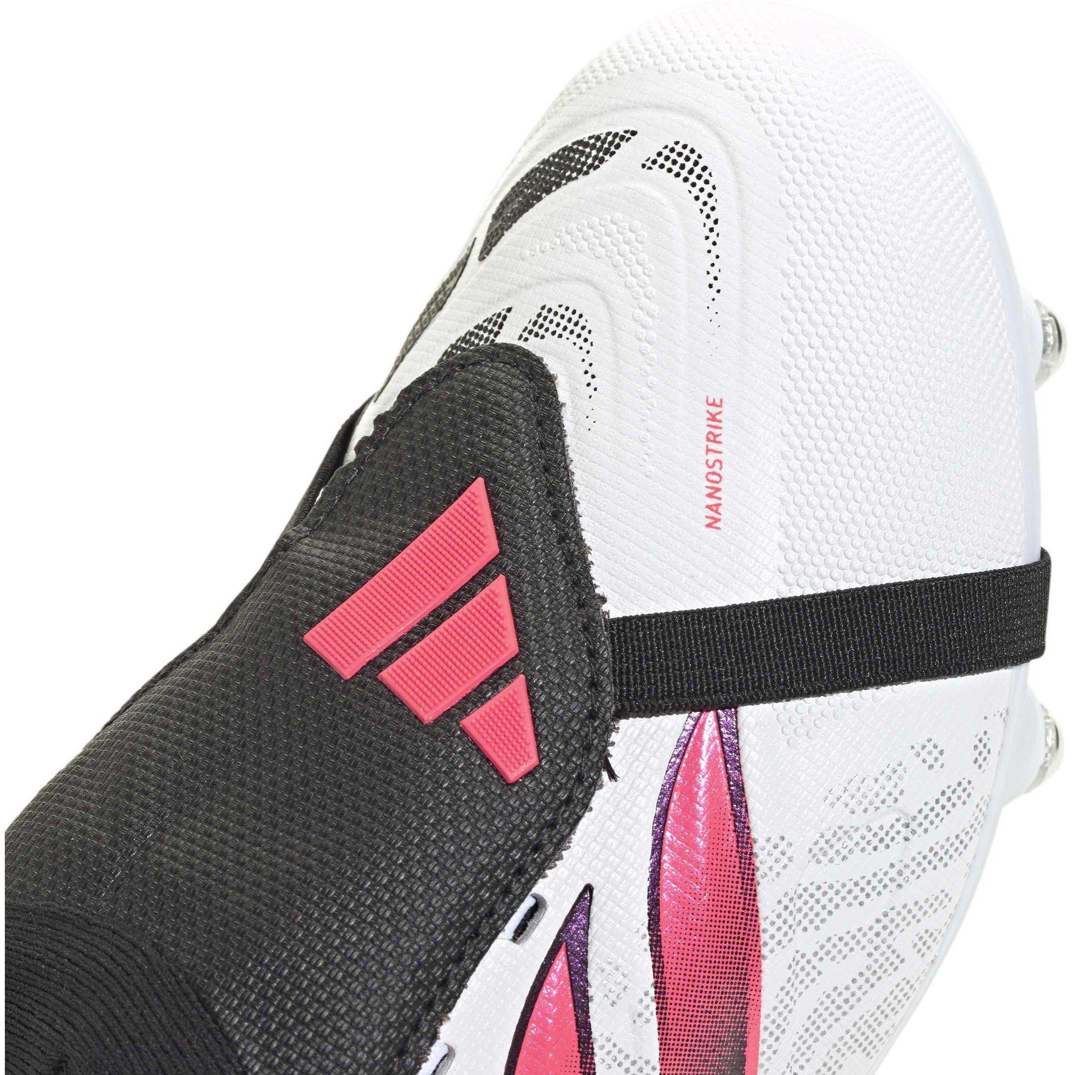 White/Coral - adidas - Predator League Childrens League Soft Ground Football Boots - 7