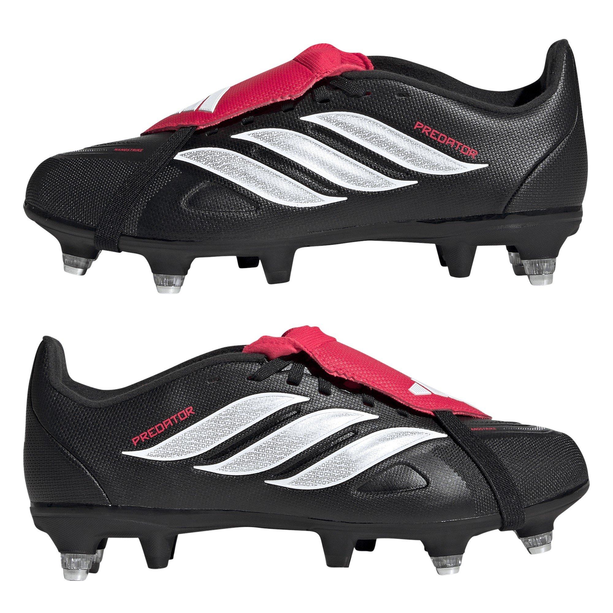 Crno/Crveno - adidas - Predator League Childrens League Soft Ground Football Boots - 9