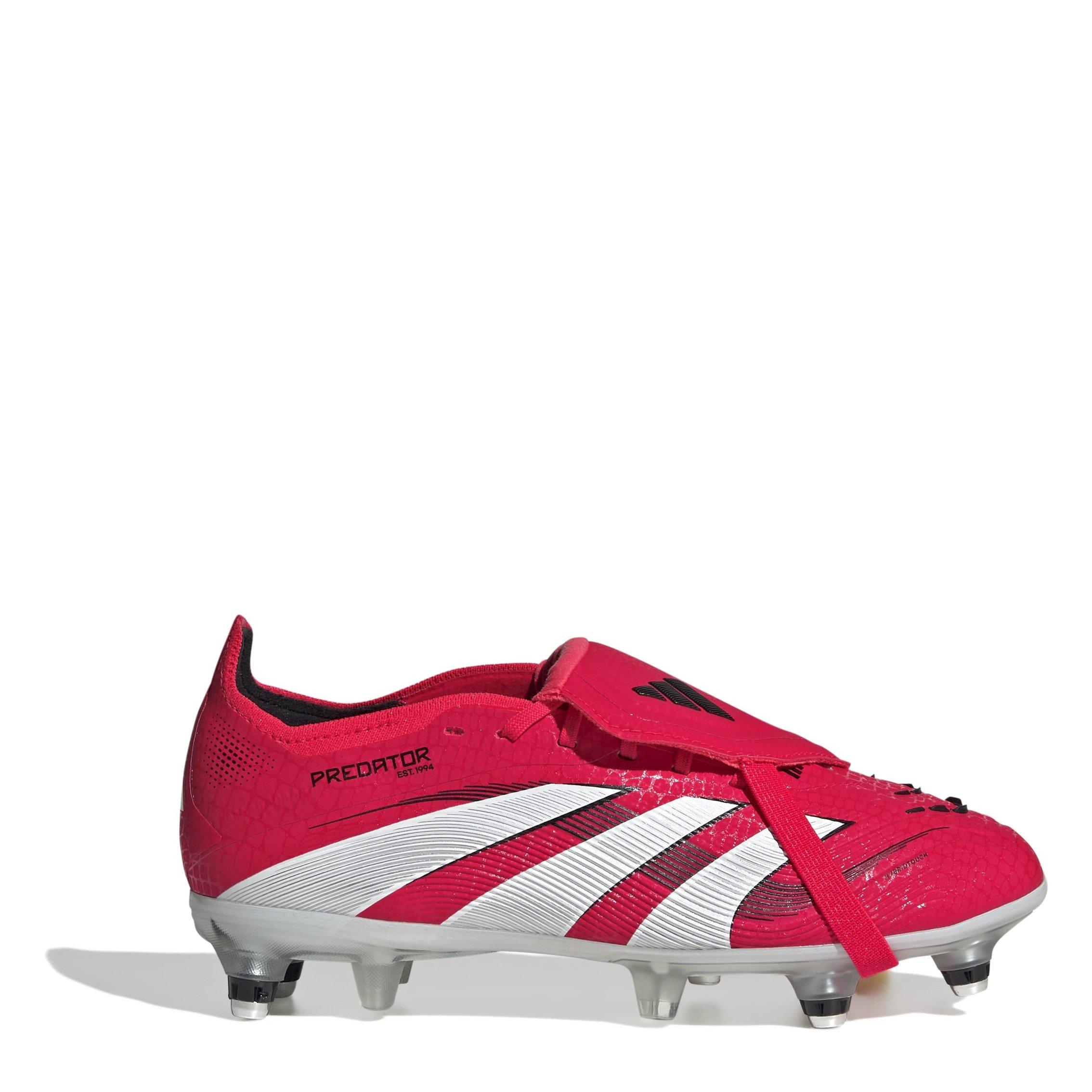 Red/White - adidas - Predator Elite Fold-Over Tongue Childrens Firm Ground Football Boots - 1