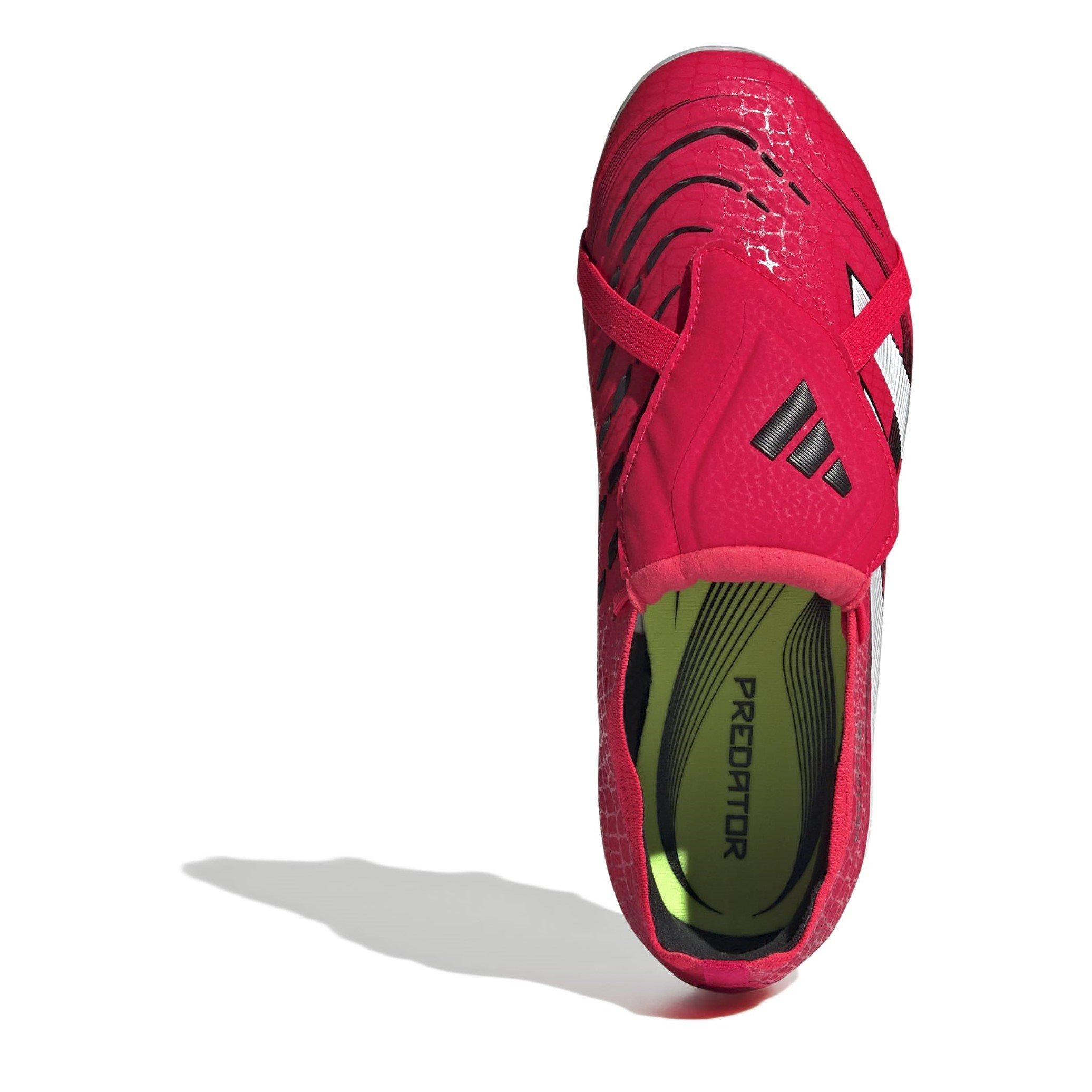 Rød/Hvid - adidas - Predator Elite Fold-Over Tongue Childrens Firm Ground Football Boots - 5