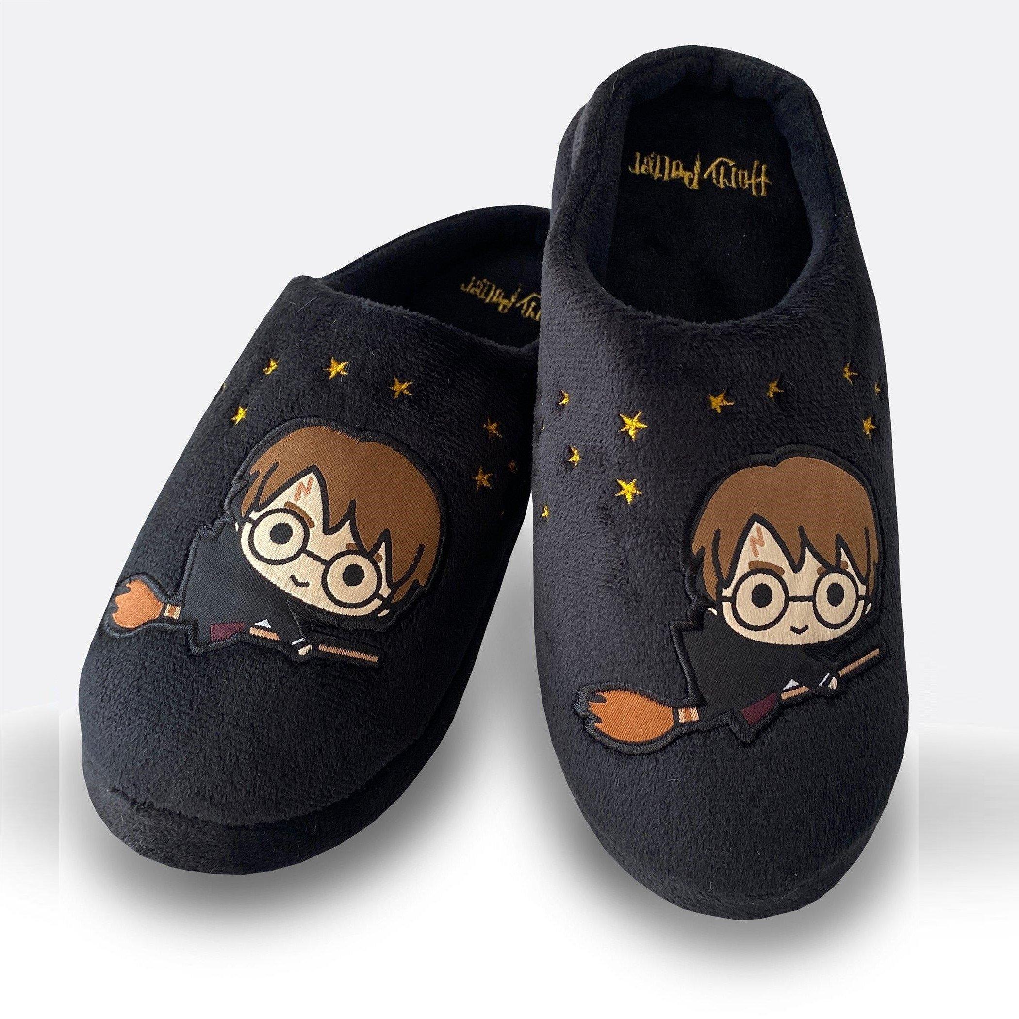 Harry Potter Boys Kawaii Slippers Kids - Black - 10-11