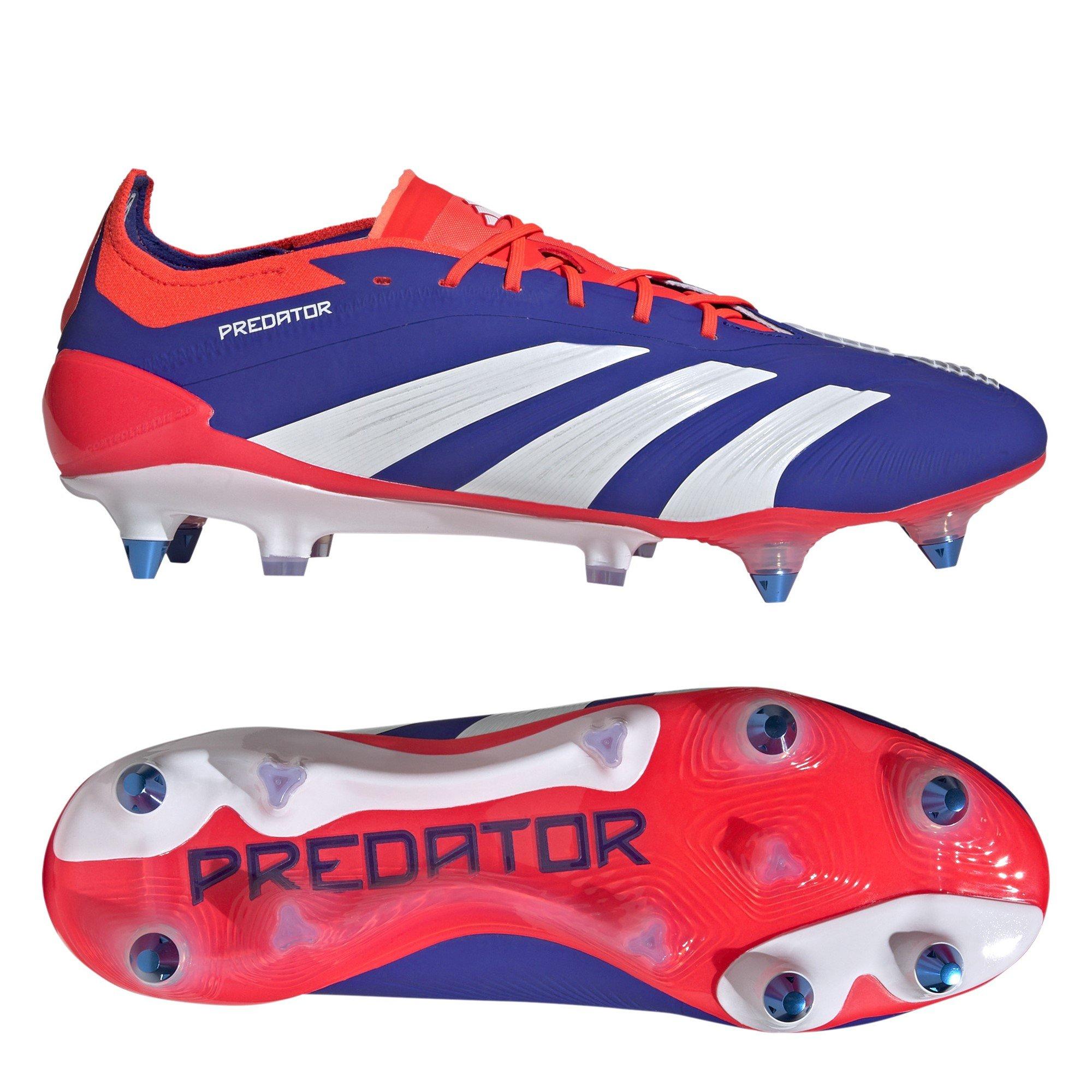 Blue/Wht/Red - adidas - Predator Elite Soft Ground Football Boots Juniors - 10