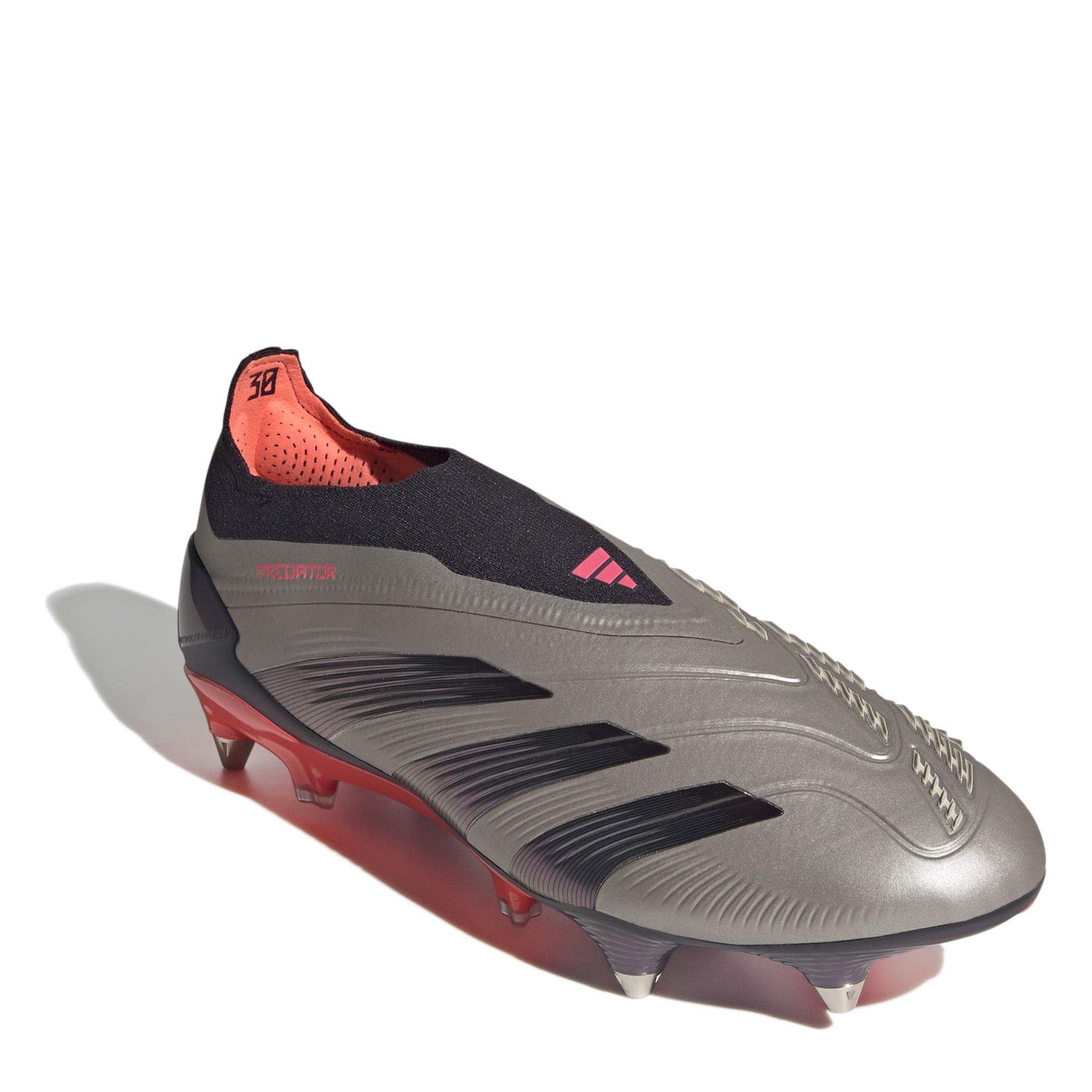 platin met. - adidas - Predator Elite Laceless Juniors Soft Ground Football Boots - 3