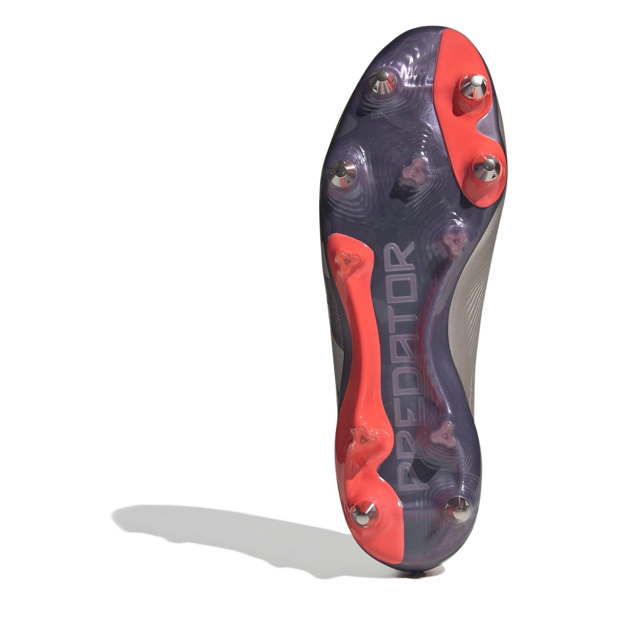 platin met. - adidas - Predator Elite Laceless Juniors Soft Ground Football Boots - 6