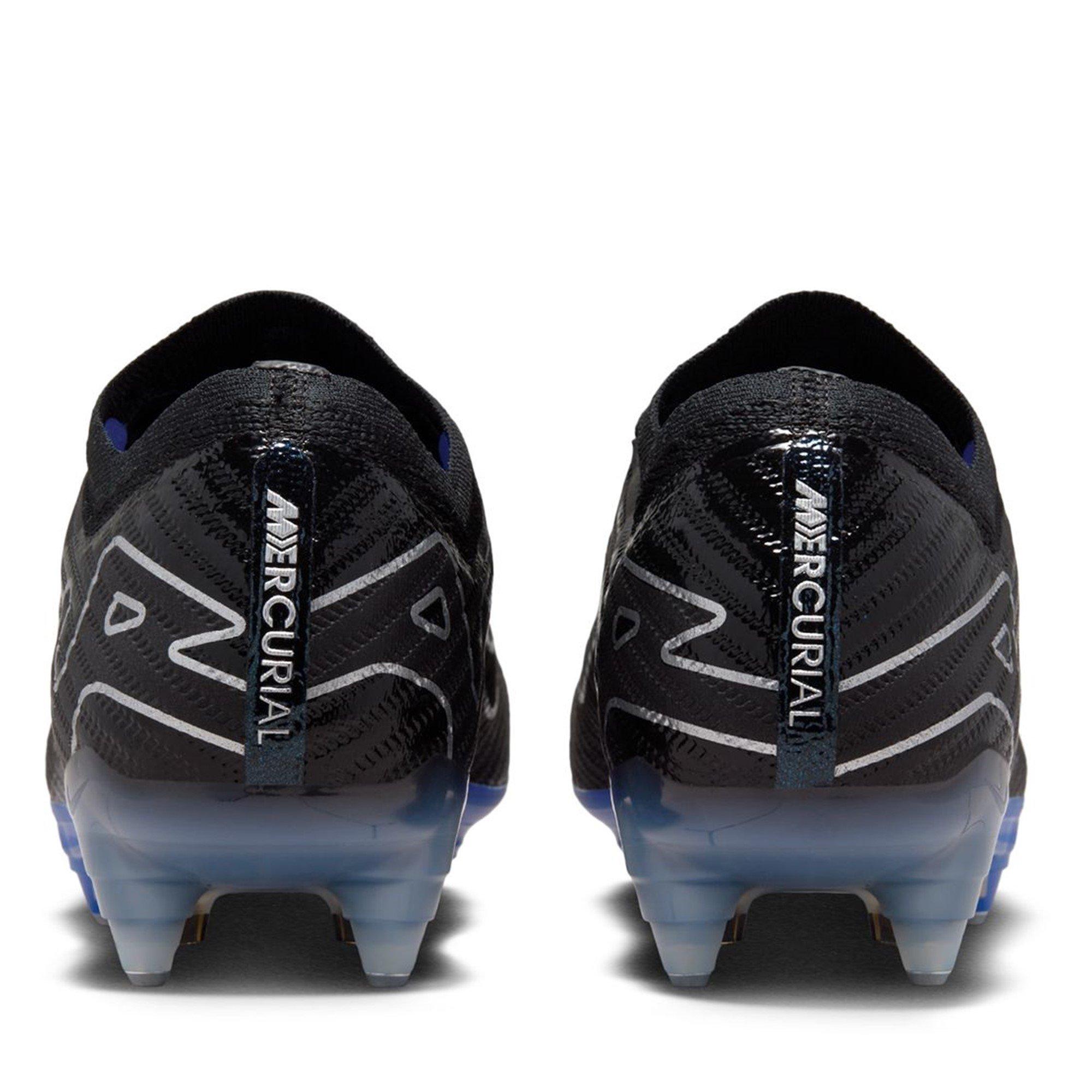 Zwart/Chroom - Nike - Zoom Mercurial Vapor 15 Elite Soft Ground Pro Football Boots Juniors - 5
