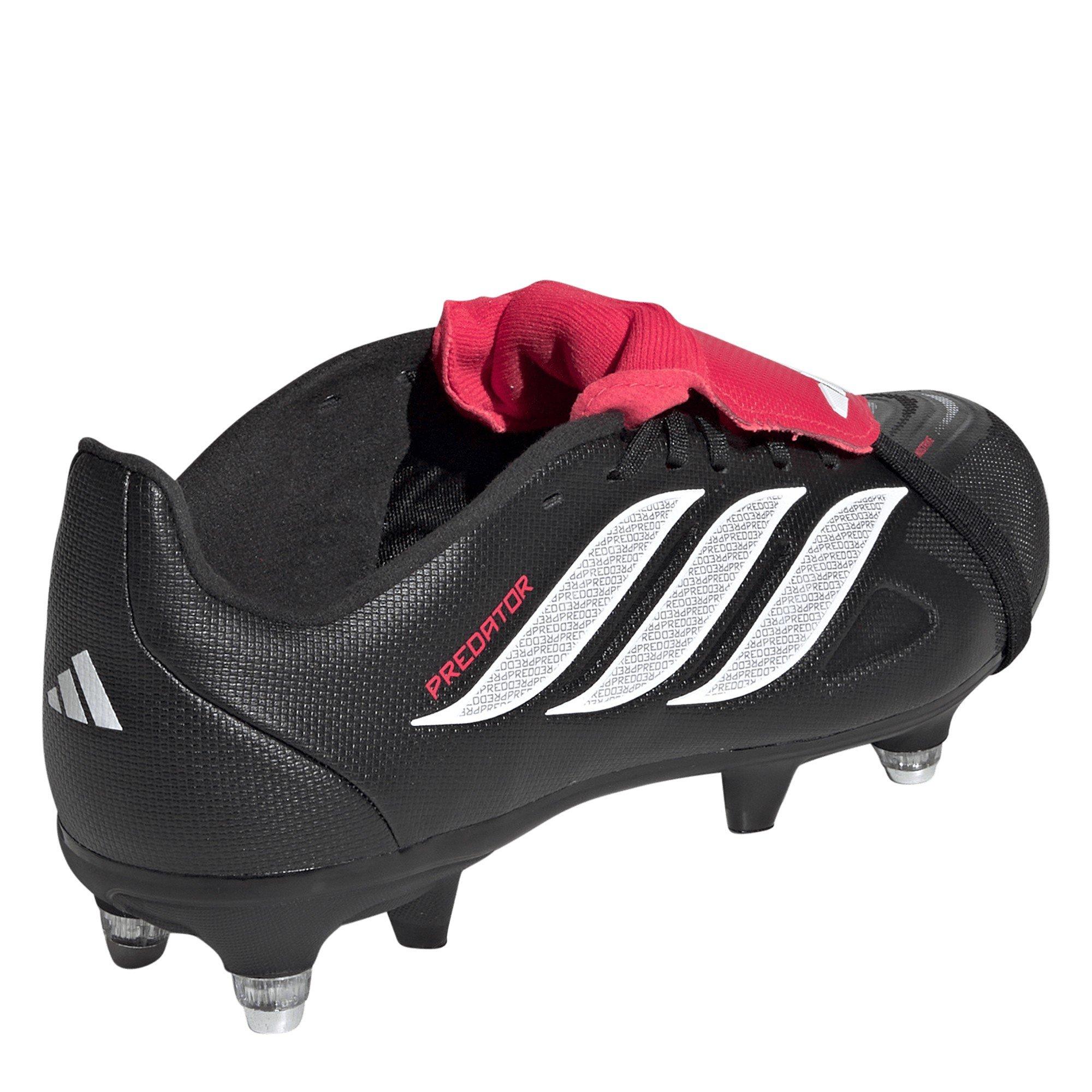 Noir/Rouge - adidas - Predator League Junior Soft Ground Football Boots - 4