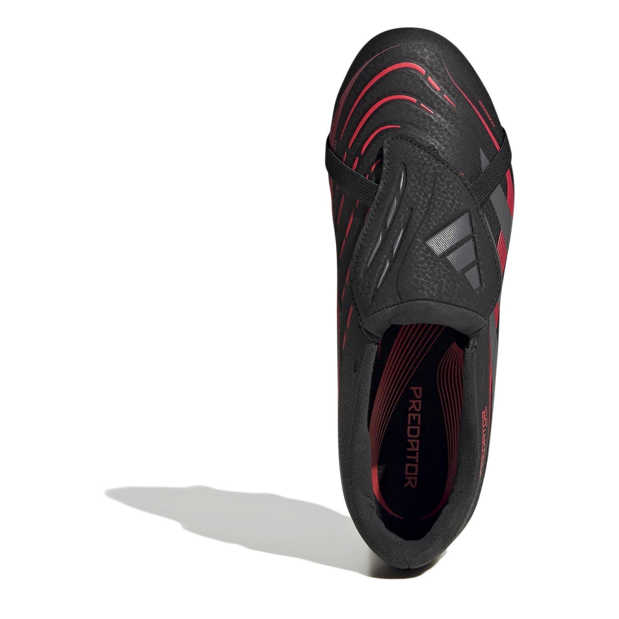 Crno/sive - adidas - Predator League Fold-Over Tongue Junior Soft Ground Football Boots - 5