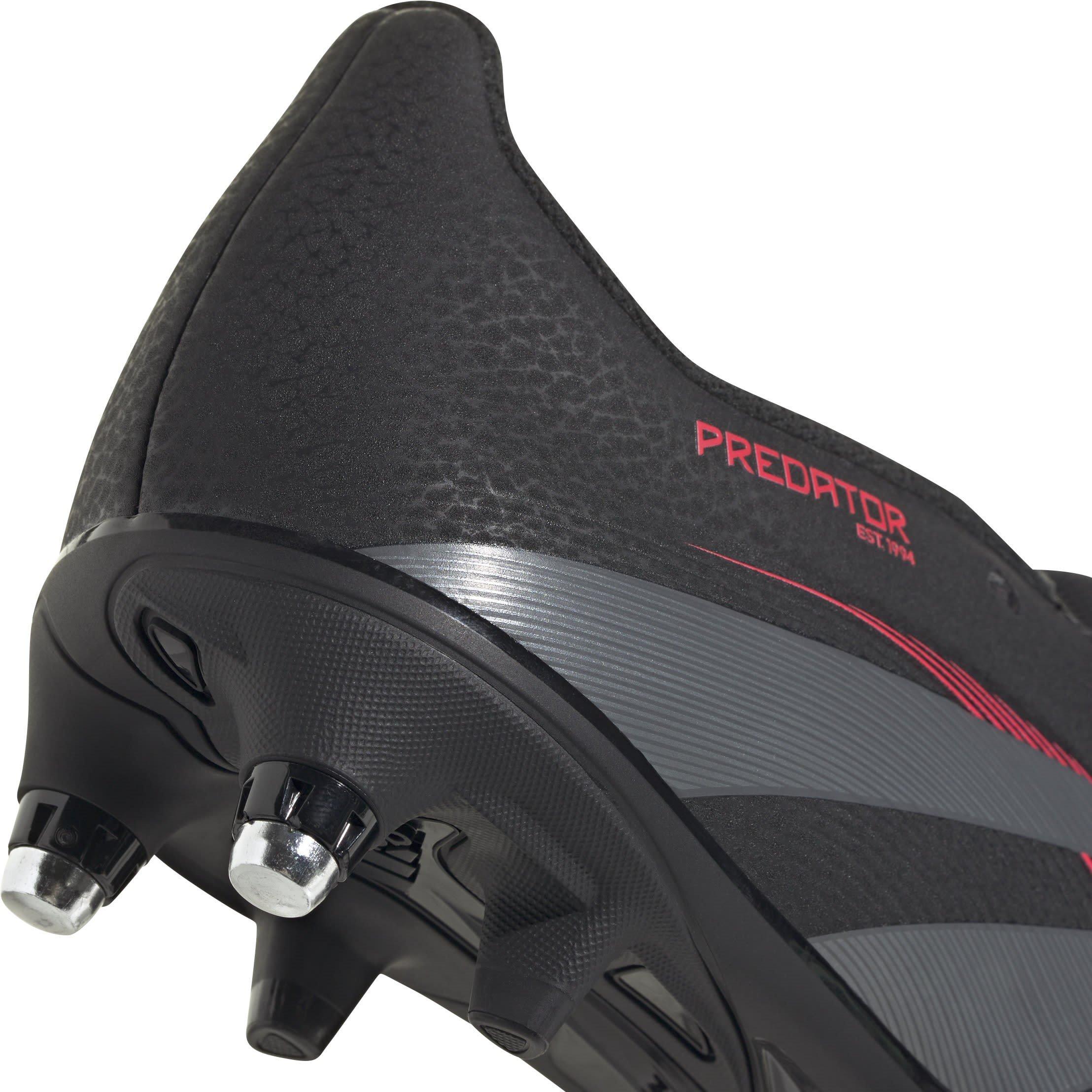 Crno/sive - adidas - Predator League Fold-Over Tongue Junior Soft Ground Football Boots - 7