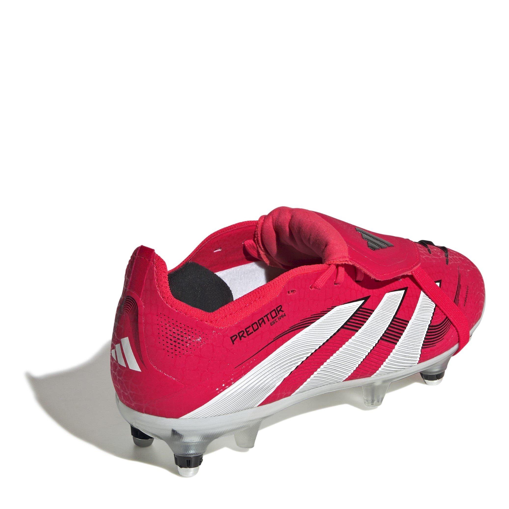 Rosso/Bianco - adidas - Predator Elite Fold-Over Tongue Junior Soft Ground Football Boots - 4