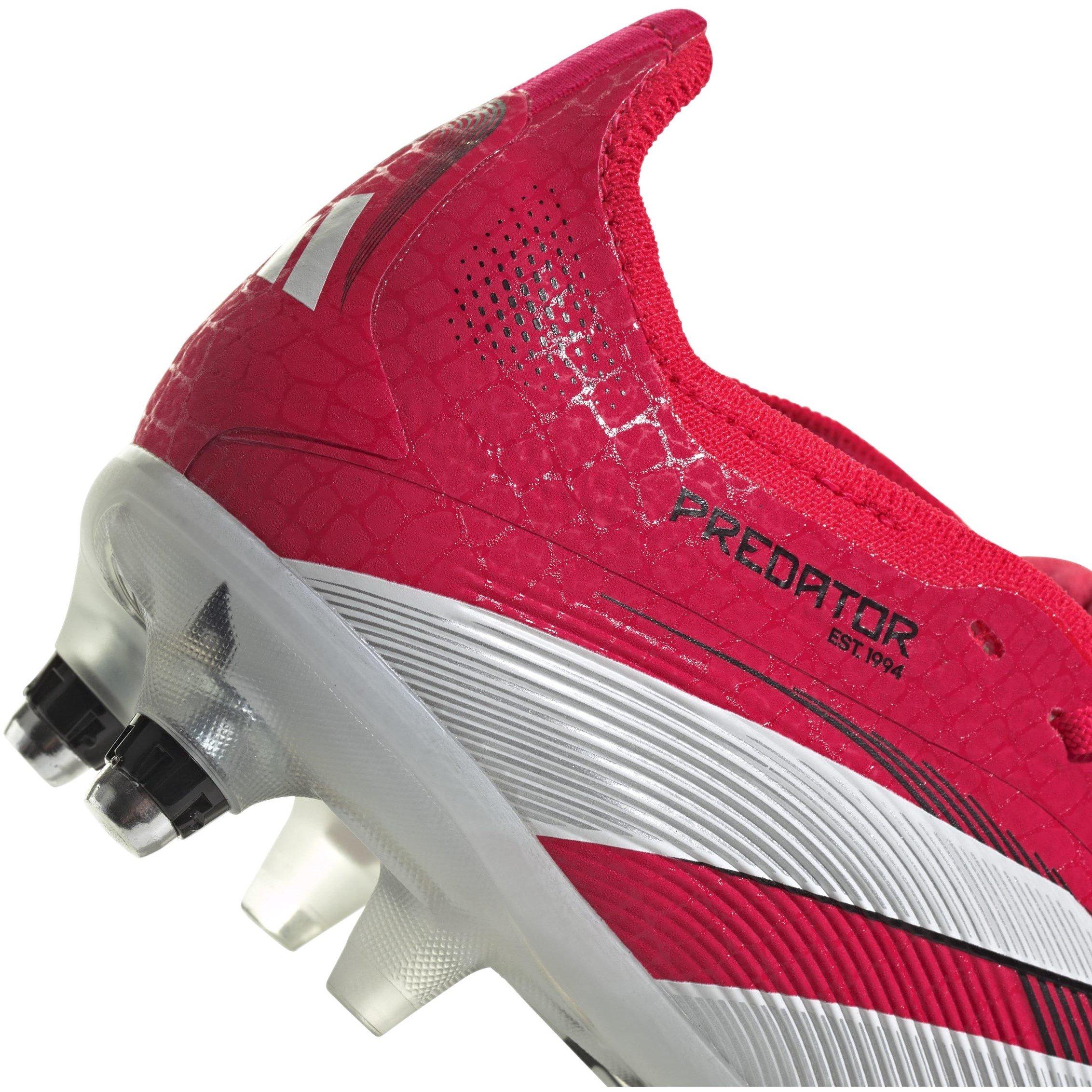 Rosso/Bianco - adidas - Predator Elite Fold-Over Tongue Junior Soft Ground Football Boots - 7