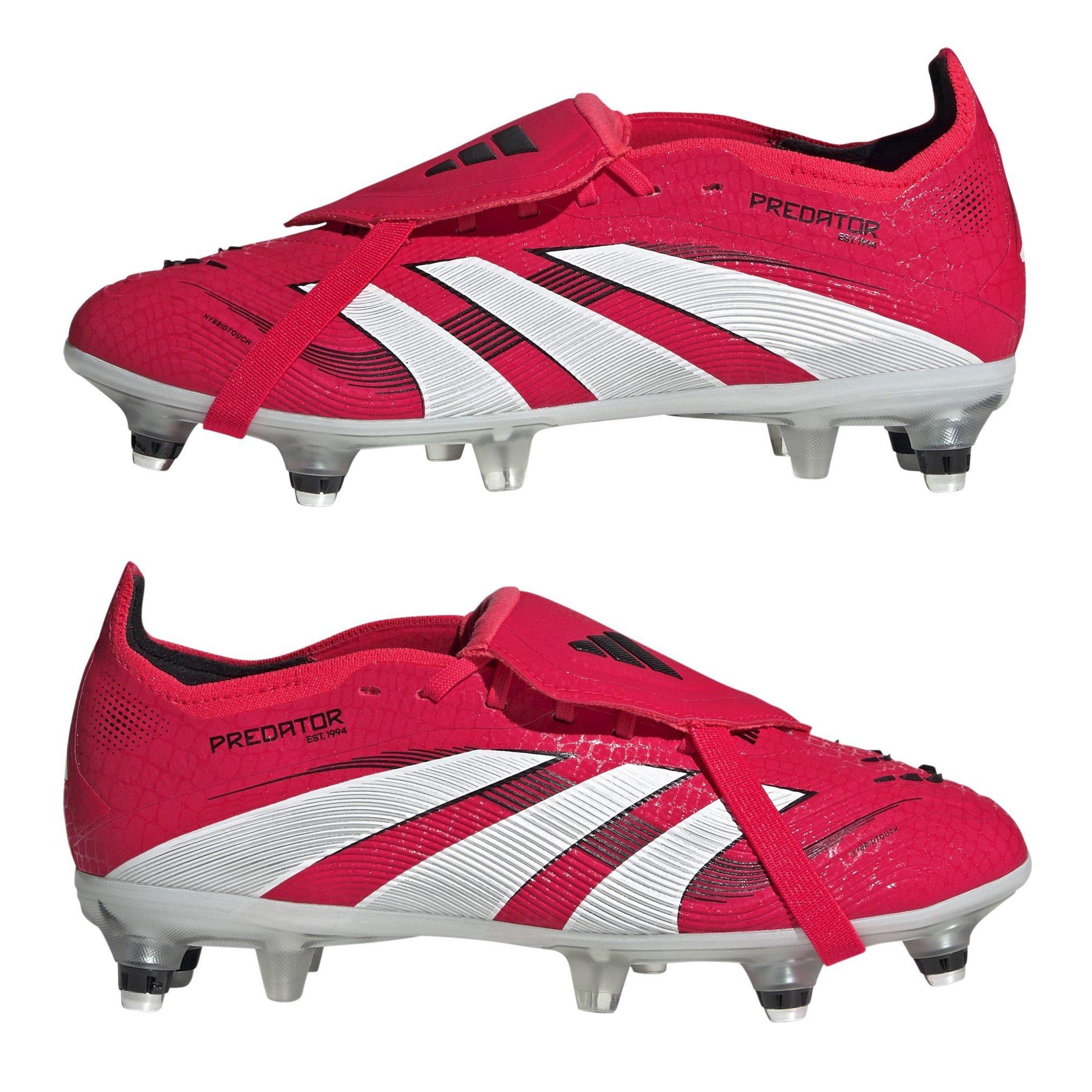 Rosso/Bianco - adidas - Predator Elite Fold-Over Tongue Junior Soft Ground Football Boots - 9