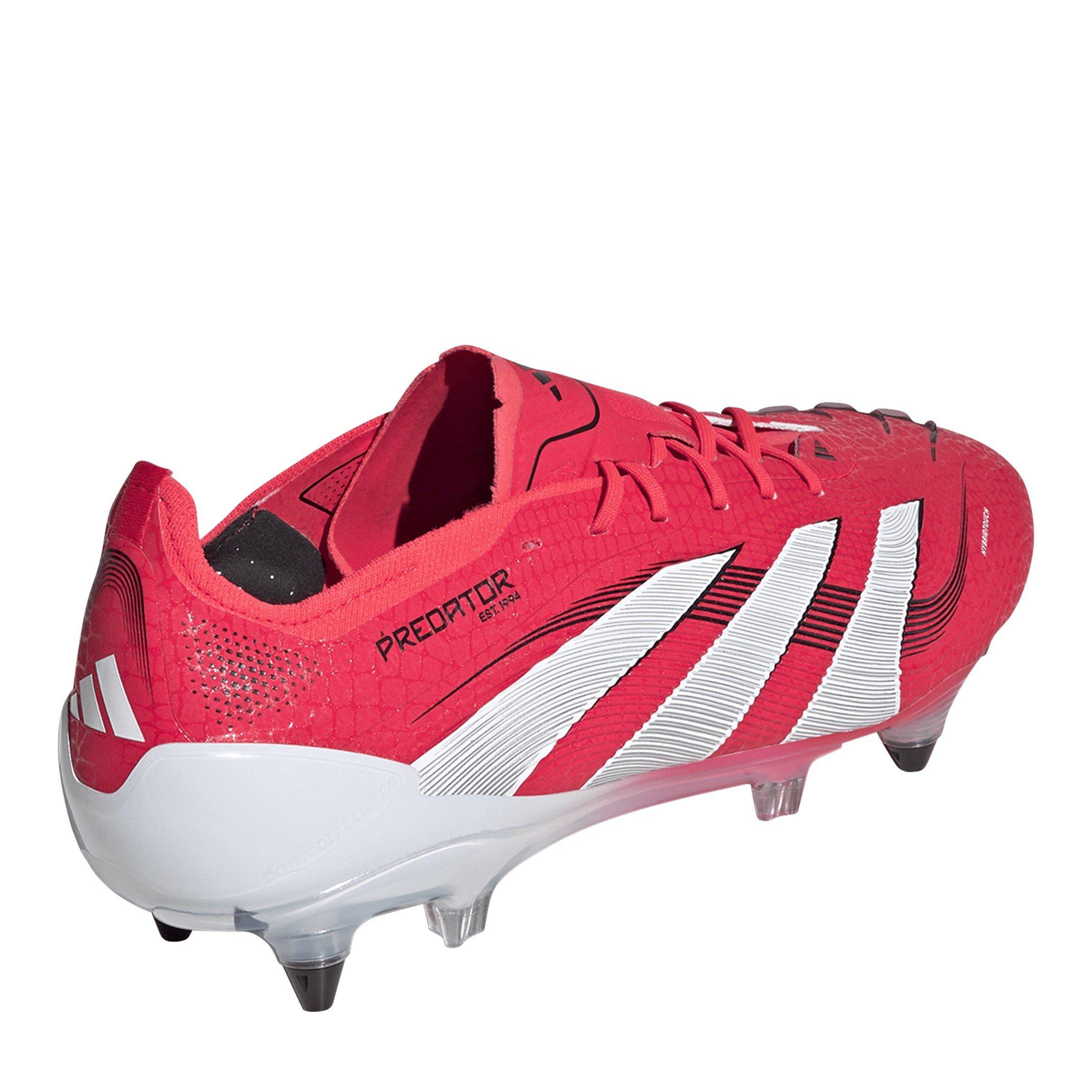 Red/Wht/Blk - adidas - Unisex Kids' Pred Elt Predator Soft Ground Football Boots - 4