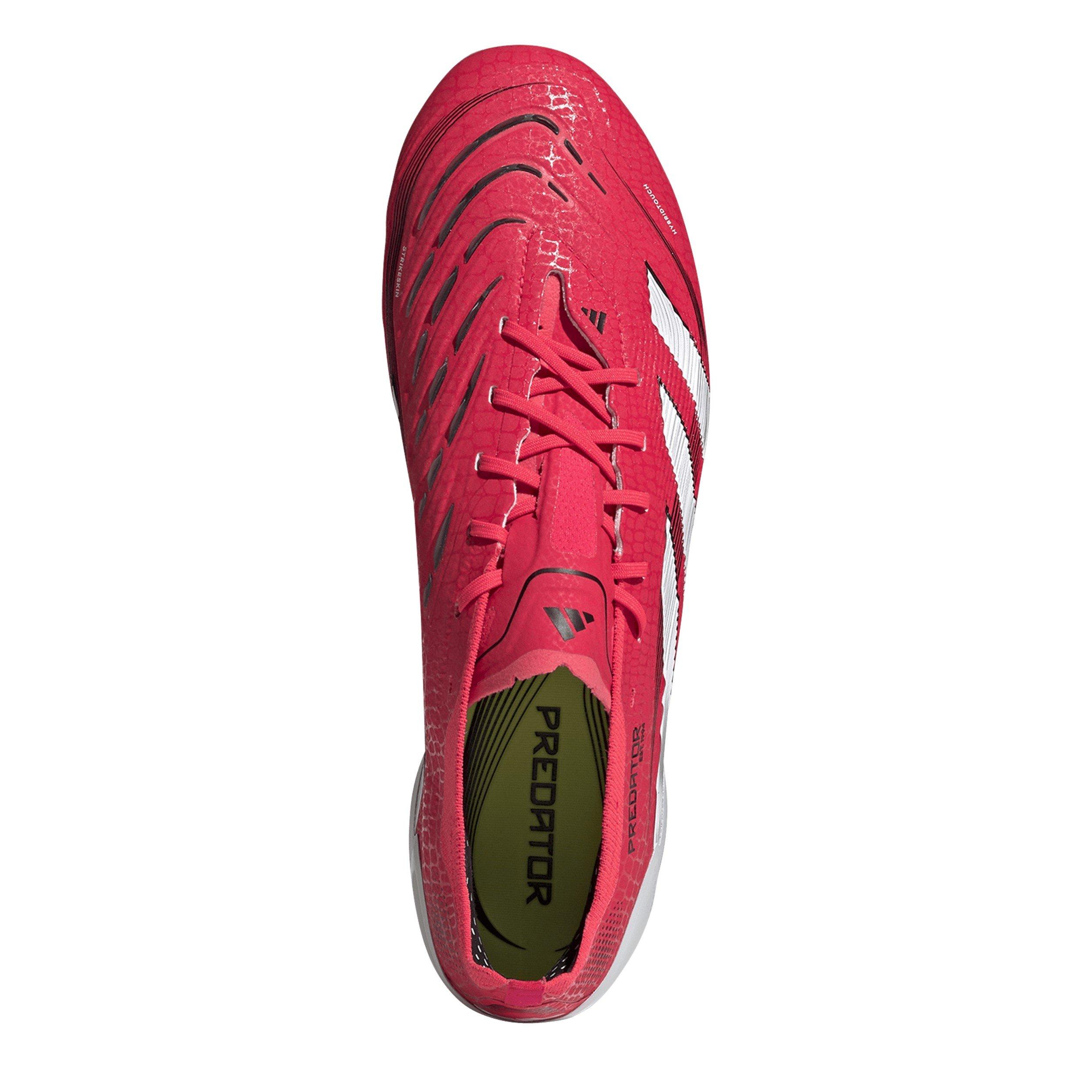 Red/Wht/Blk - adidas - Unisex Kids' Pred Elt Predator Soft Ground Football Boots - 5