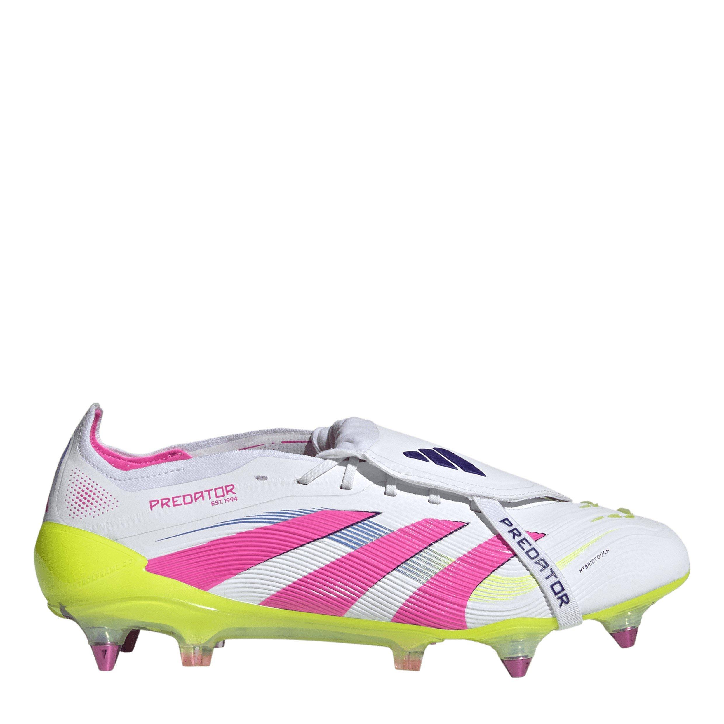 Wht/Pink/Lem - adidas - Unisex Kids' Predator Soft Ground Football Boots - 1