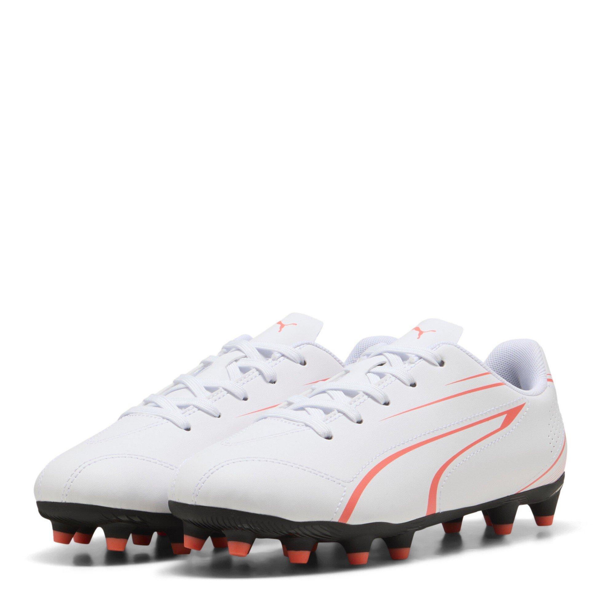 White-Glw Red - Puma - Puma Vitoria Fg/Ag Jr Firm Ground Football Boots Unisex Kids - 1