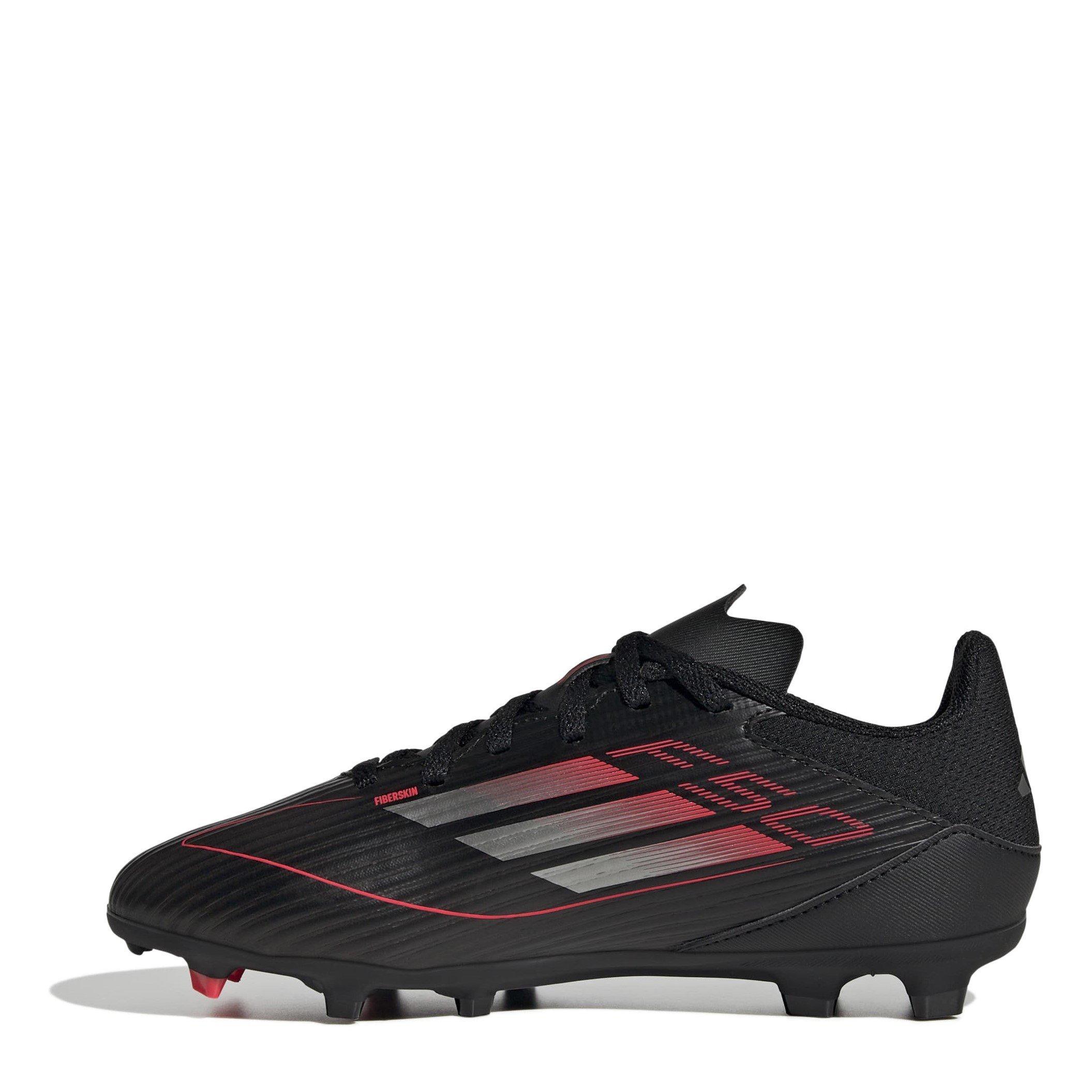 Black/Iron/Red - adidas - F50 League Childrens Firm Ground Football Boots - 2