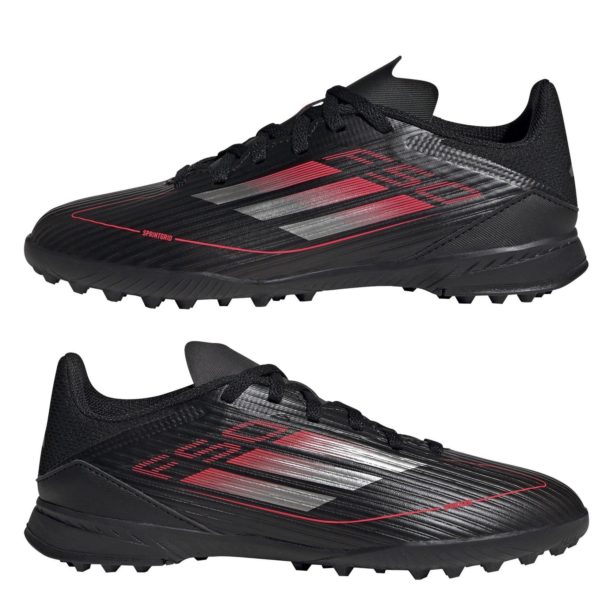 Schwarz/Eisen/Rot - adidas - F50 League Childrens Astro Turf Football Boots - 9