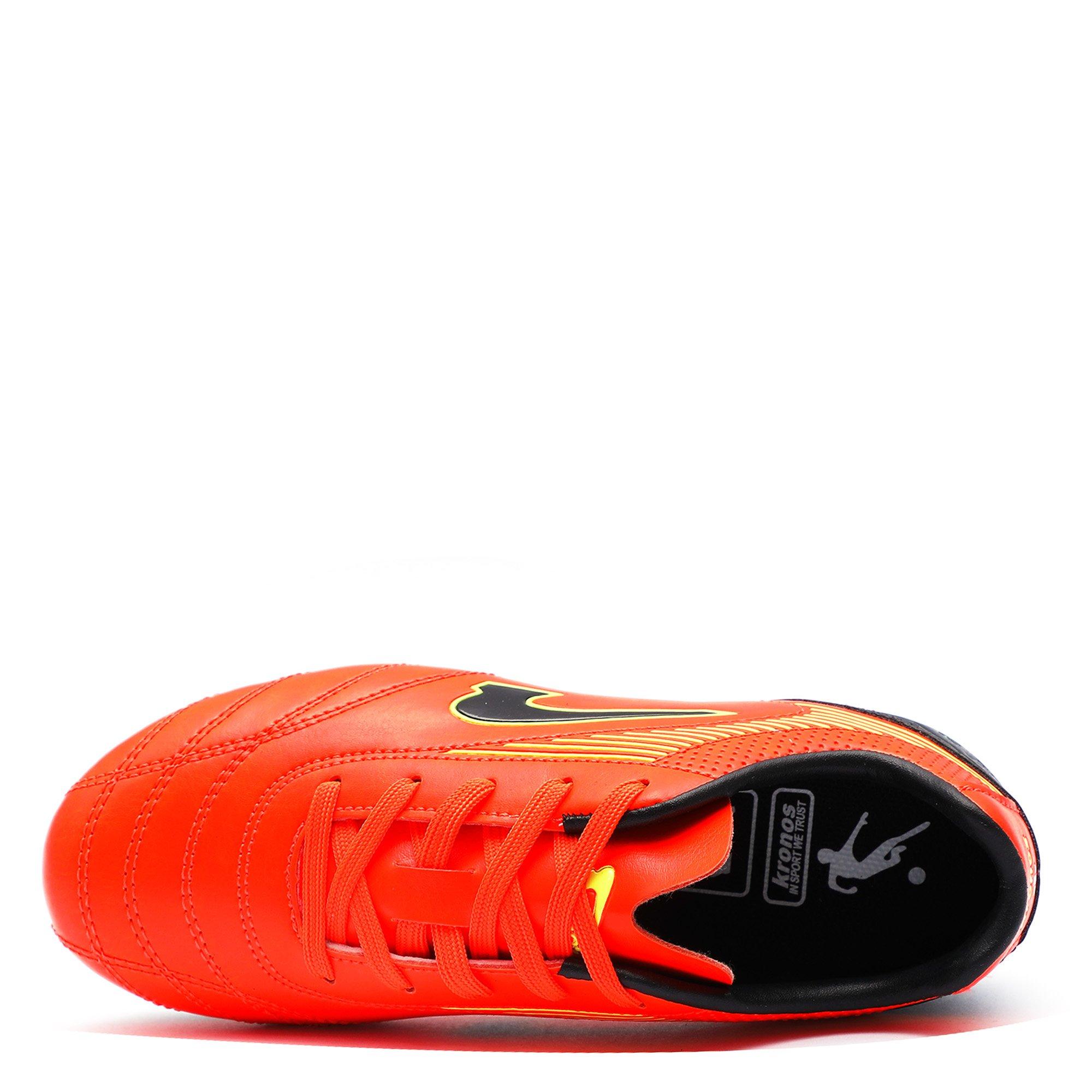 Orange/Black - Kronos - Costa 6 Junior Firm Ground Football Boots - 3